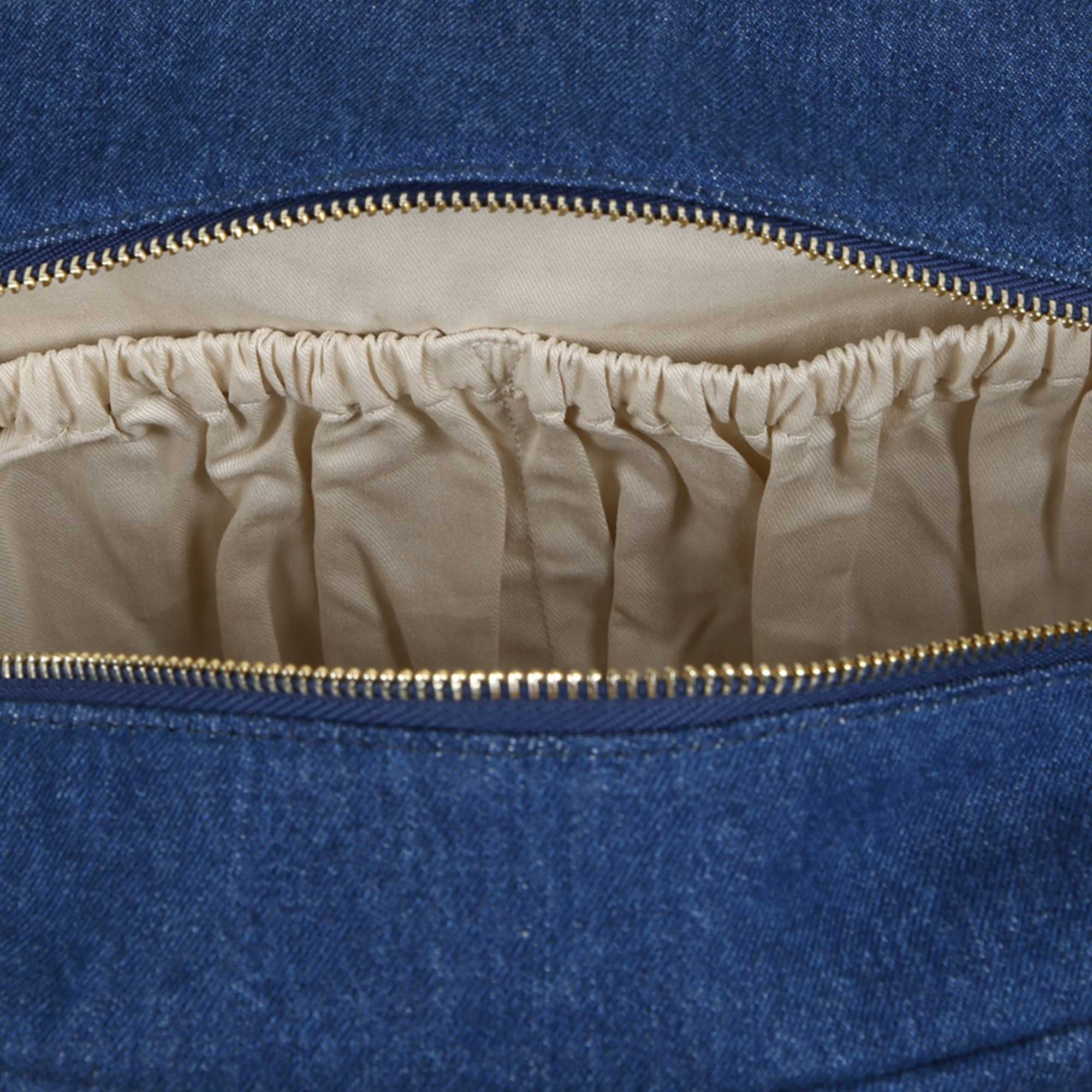 Borsa mamma in denim blu con logo - annameglio.com abbigliamento moda