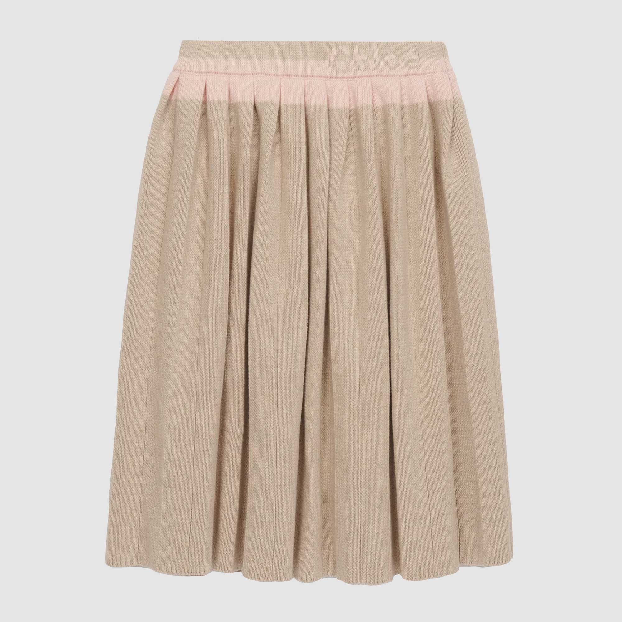 Gonna plissettata beige e rosa - annameglio.com abbigliamento moda