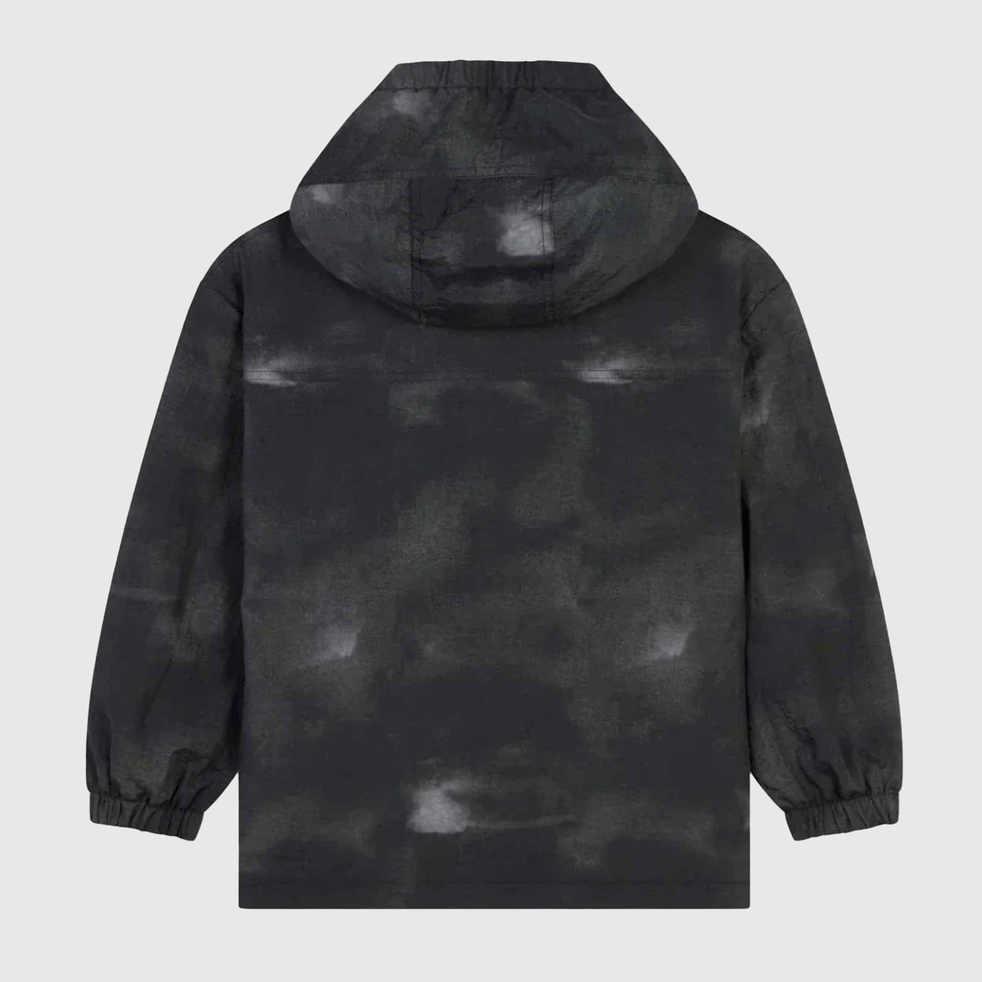 Giacca a vento nera con cappuccio e stampa smile - annameglio.com abbigliamento moda