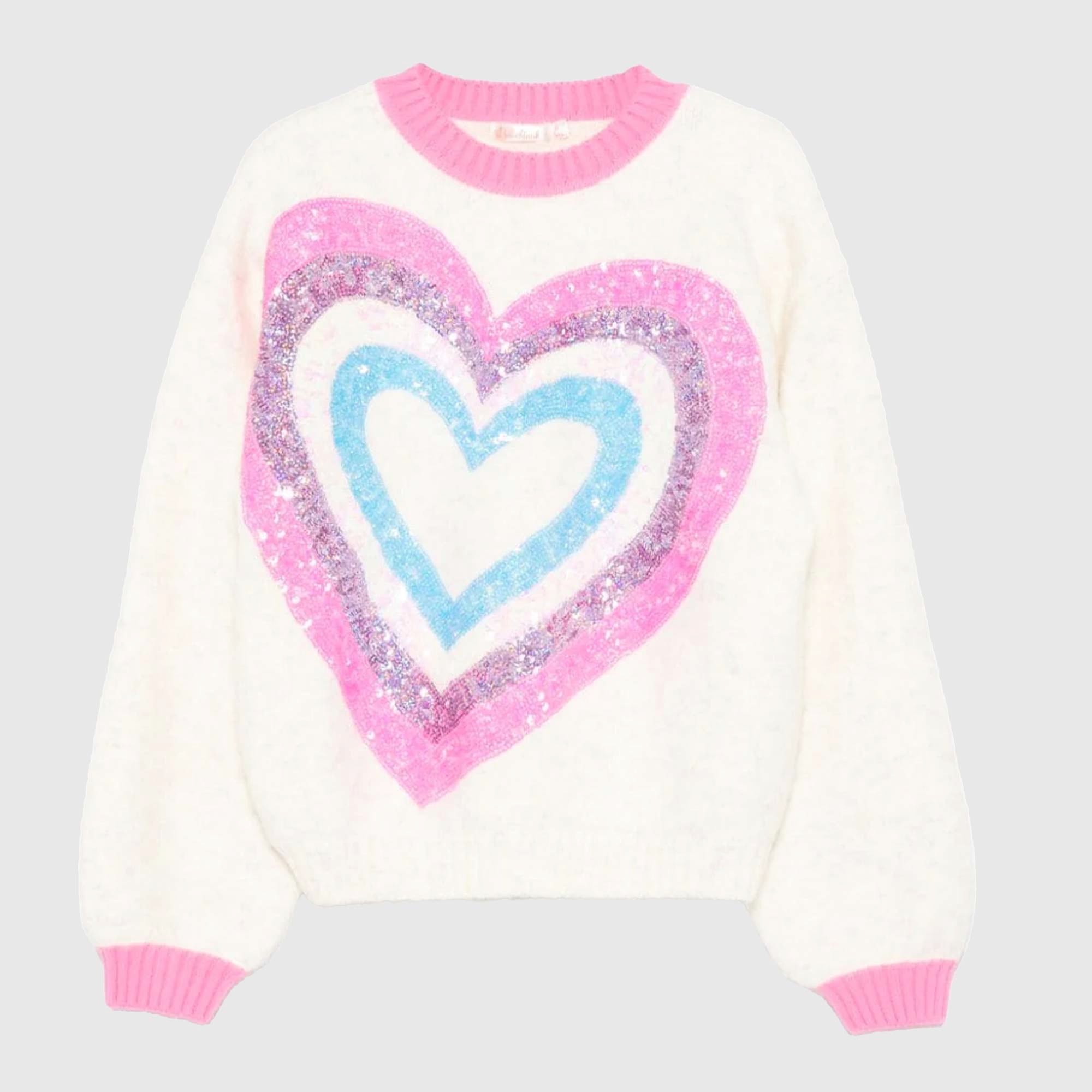 Maglione Panna Con Paillettes Billieblush - annameglio.com abbigliamento moda