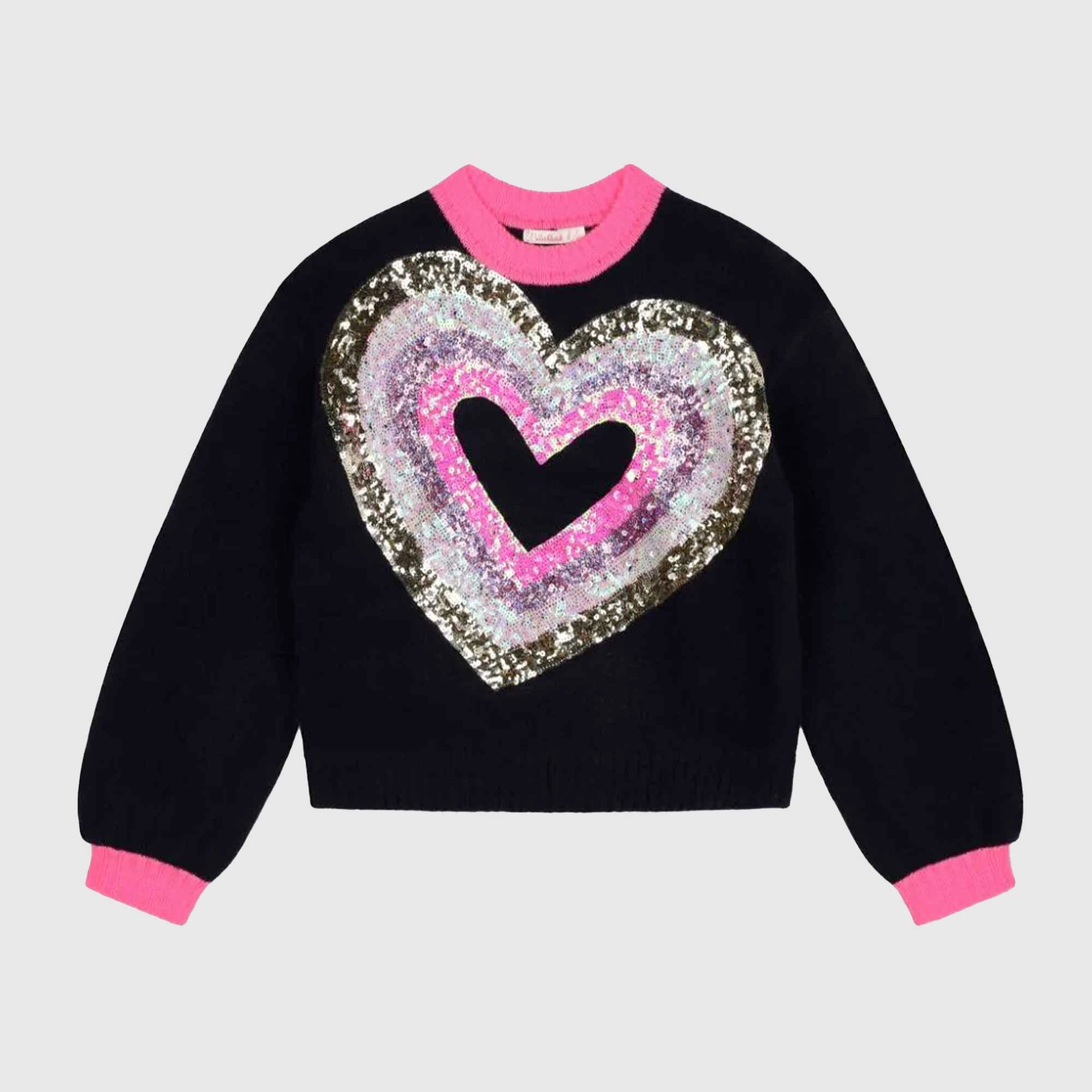 Maglione Blu Navy con Paillettes Billieblush - annameglio.com abbigliamento moda