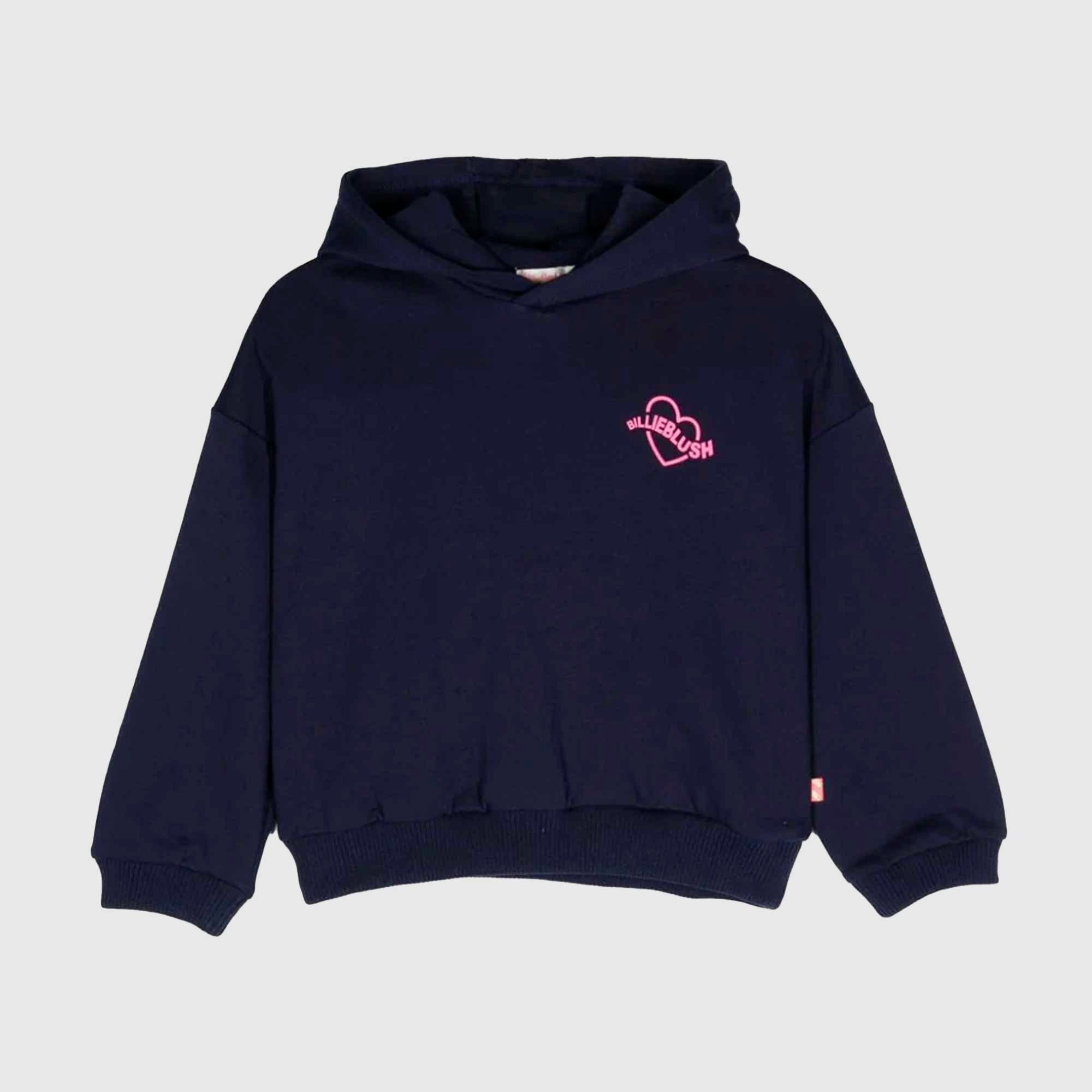 Felpa Blu Con Cappuccio Firmata BILLIEBLUSH - annameglio.com abbigliamento moda