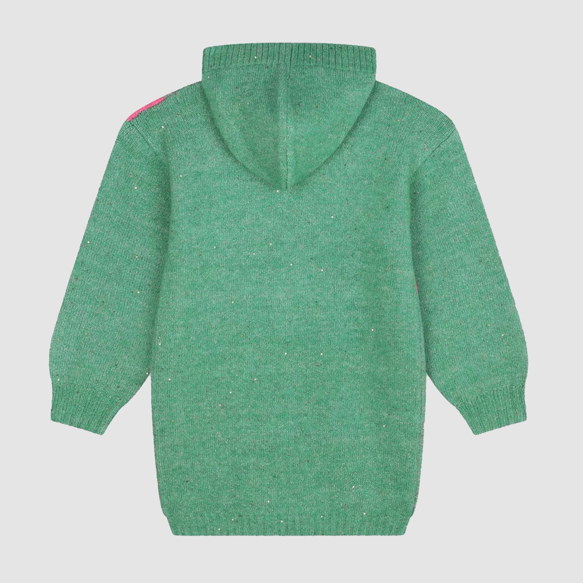 Abito Verde Fucsia E Cappuccio Billieblush - annameglio.com abbigliamento moda