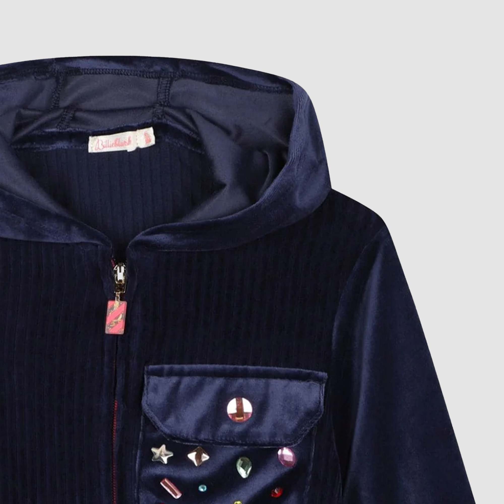 Felpa Blu Con Cappuccio BILLIEBLUSH - annameglio.com abbigliamento moda