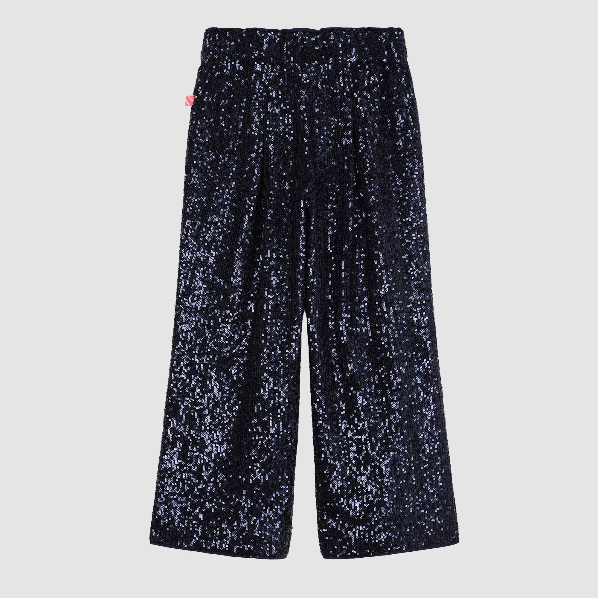 Pantaloni Fluidi Decorati Con Paillettes Blu - annameglio.com abbigliamento moda