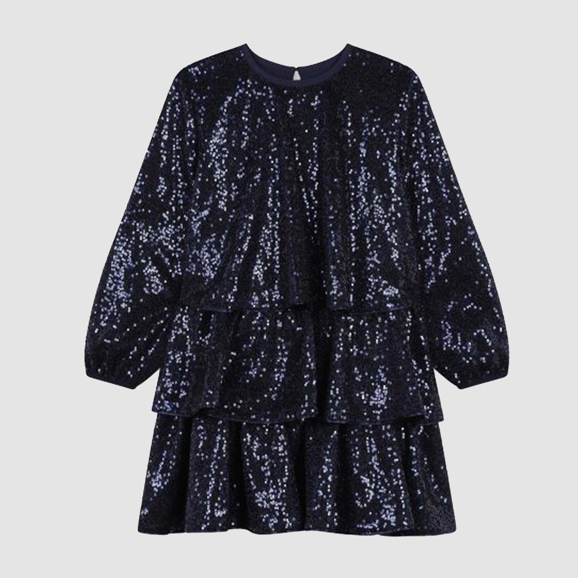 Abito In Pailettes Blu Firmato Billieblush - annameglio.com abbigliamento moda