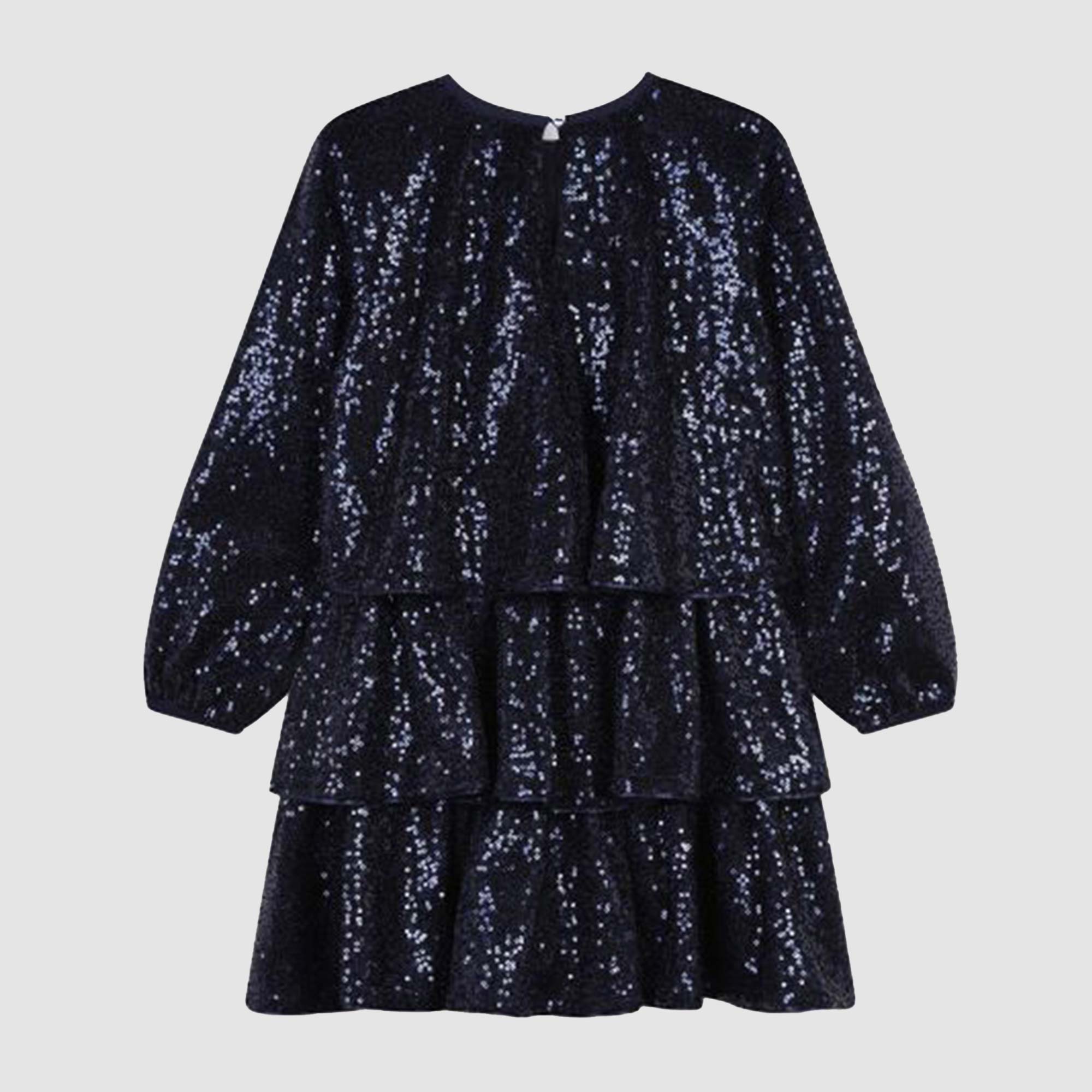 Abito In Pailettes Blu Firmato Billieblush - annameglio.com abbigliamento moda