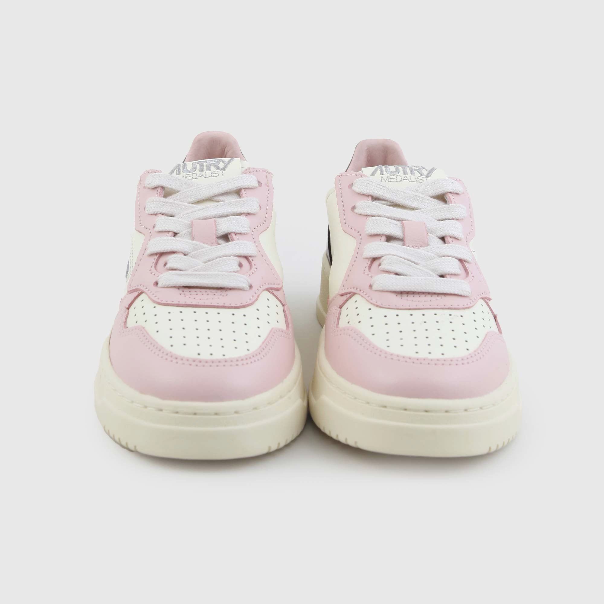 Sneakers medalist low in pelle bianca marrone rosa - annameglio.com abbigliamento moda