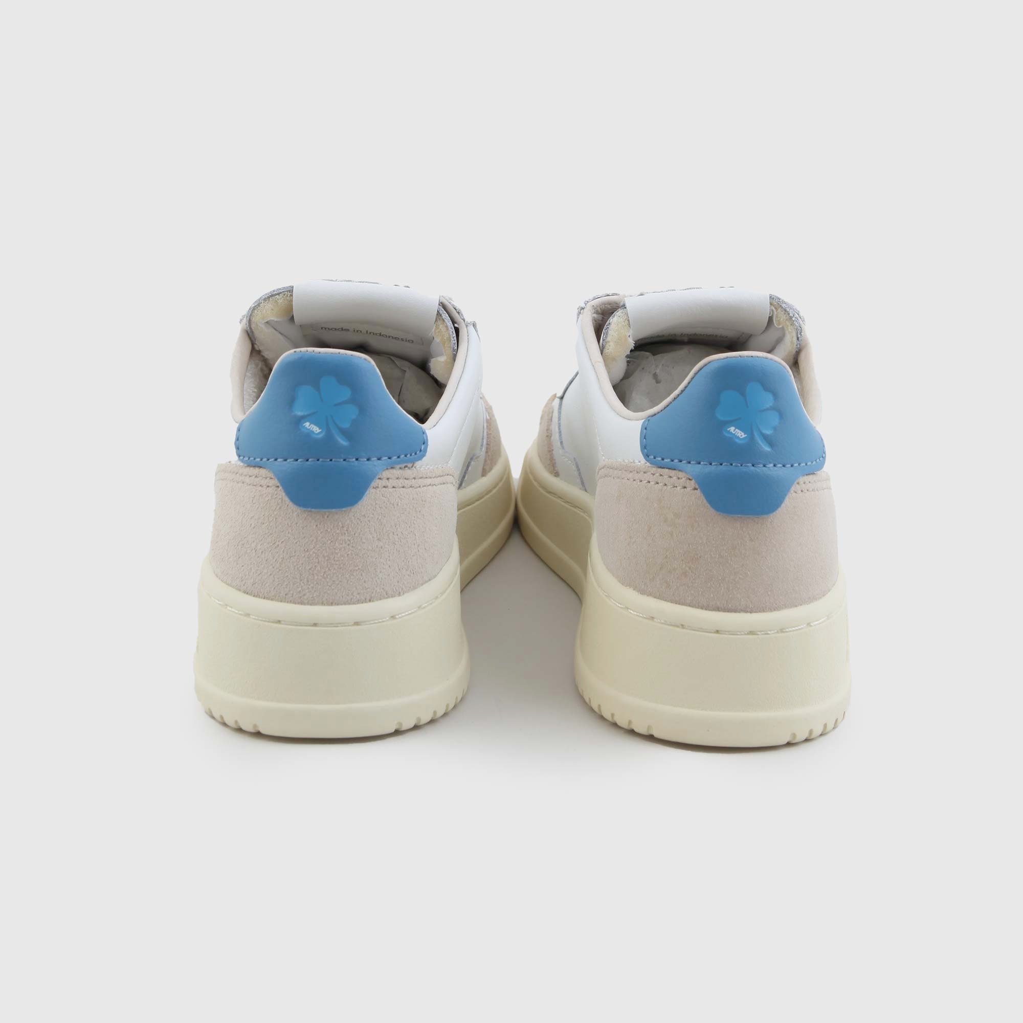 Sneakers medalist low bianche beige e celeste - annameglio.com abbigliamento moda