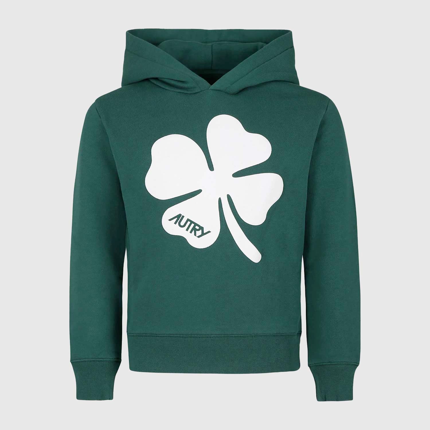 Felpa Verde con  stampa quadrifoglio unisex - annameglio.com abbigliamento moda