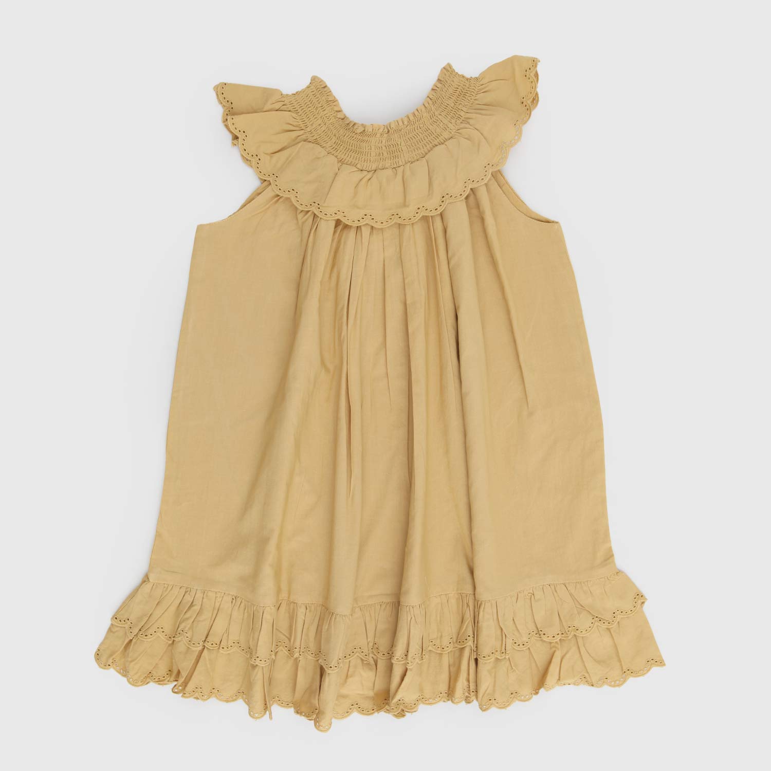 Abito bambina Druse Frill nocciola - annameglio.com abbigliamento moda