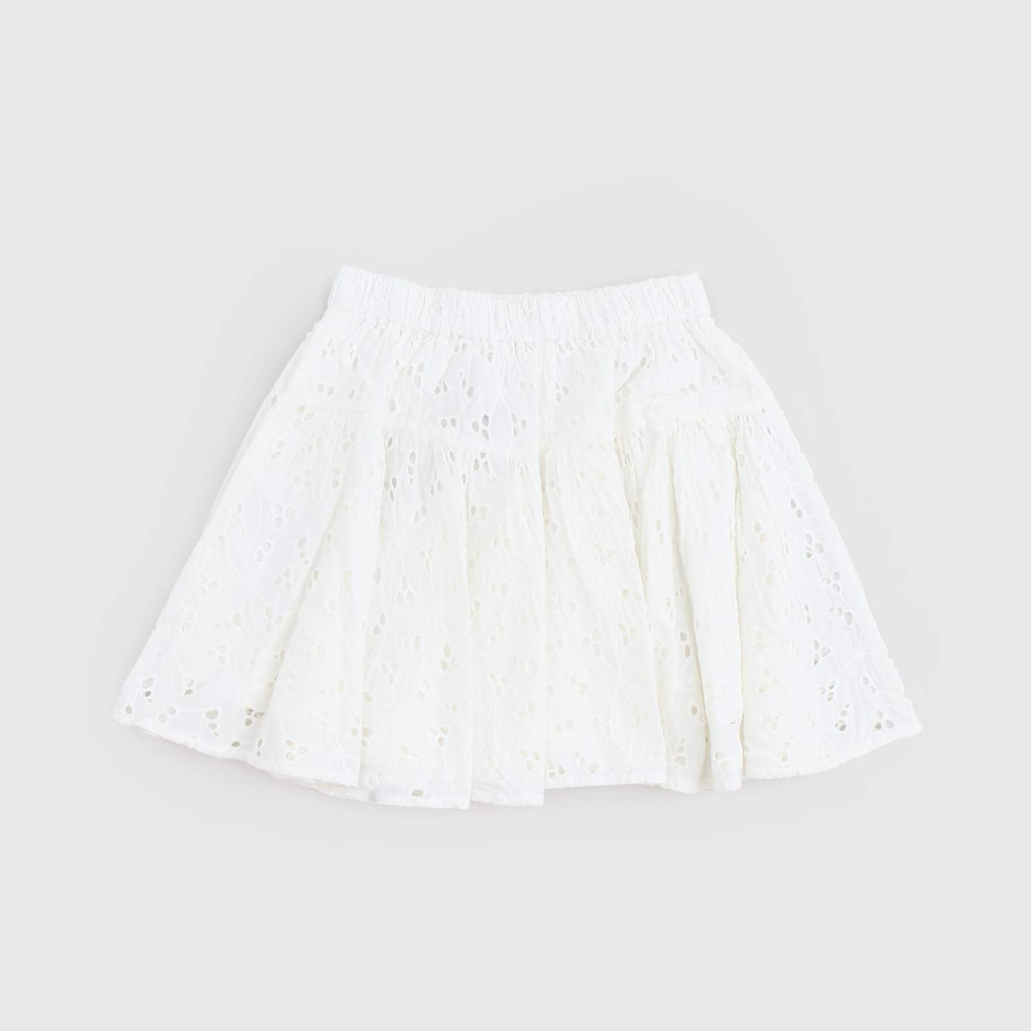 Gonna Ricamata Provence Bianca - annameglio.com abbigliamento moda