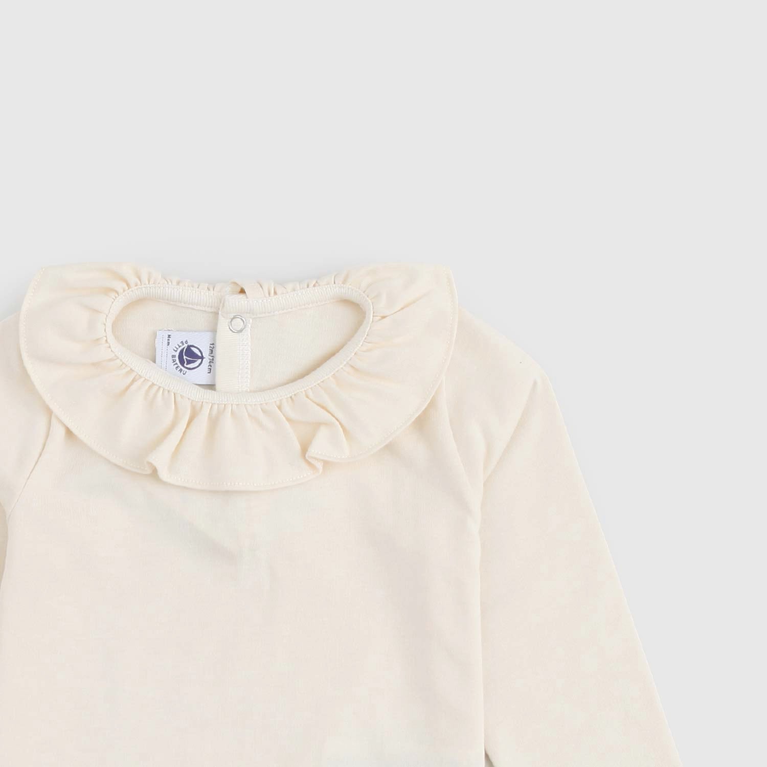 Blusa ecrù a manica lunga in jersey bebè - annameglio.com abbigliamento moda