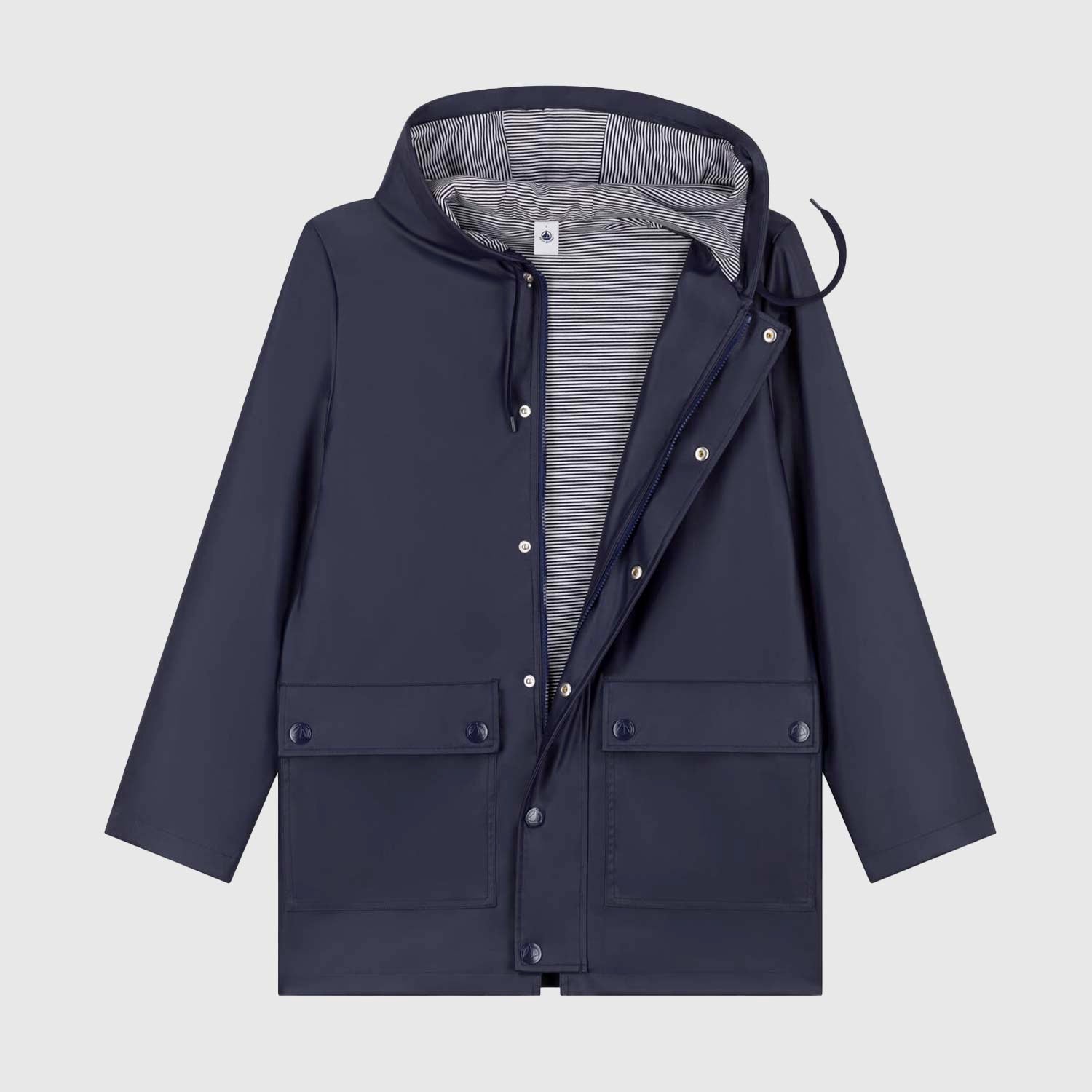 Trench unisex blu con cappuccio - annameglio.com abbigliamento moda