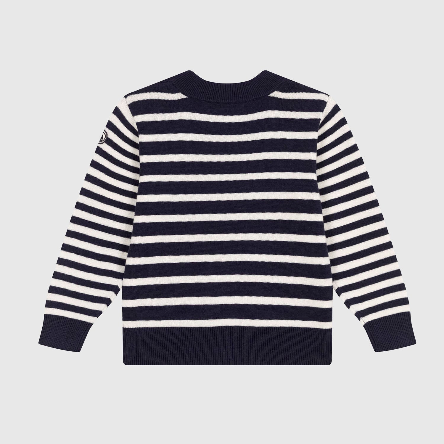 Pullover rigato blu e bianco in lana e cotone - annameglio.com abbigliamento moda