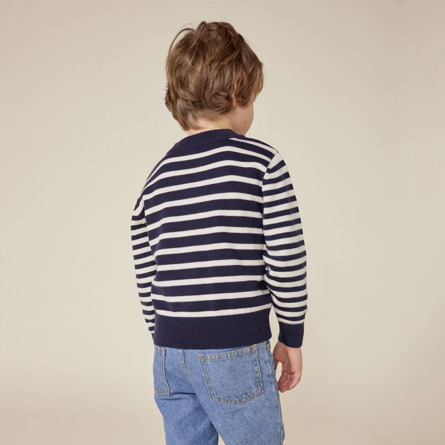 Pullover rigato blu e bianco in lana e cotone - annameglio.com abbigliamento moda