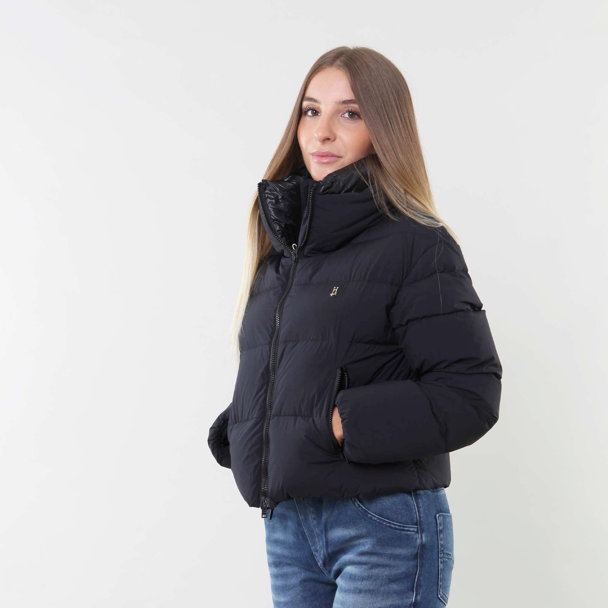 Piumino bomber nero in light nylon - annameglio.com abbigliamento moda