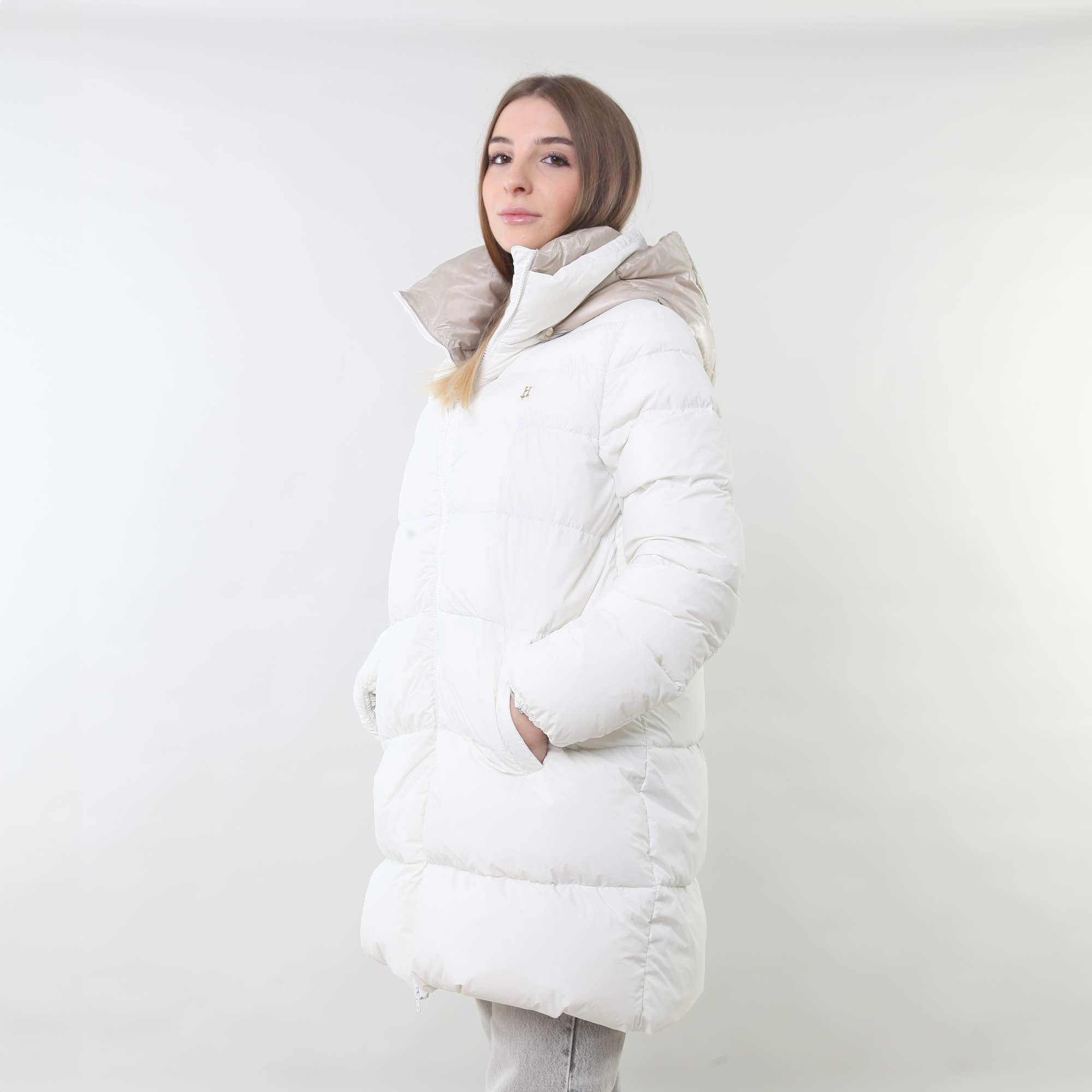 Piumino Lungo Bianco HERNO - annameglio.com abbigliamento moda