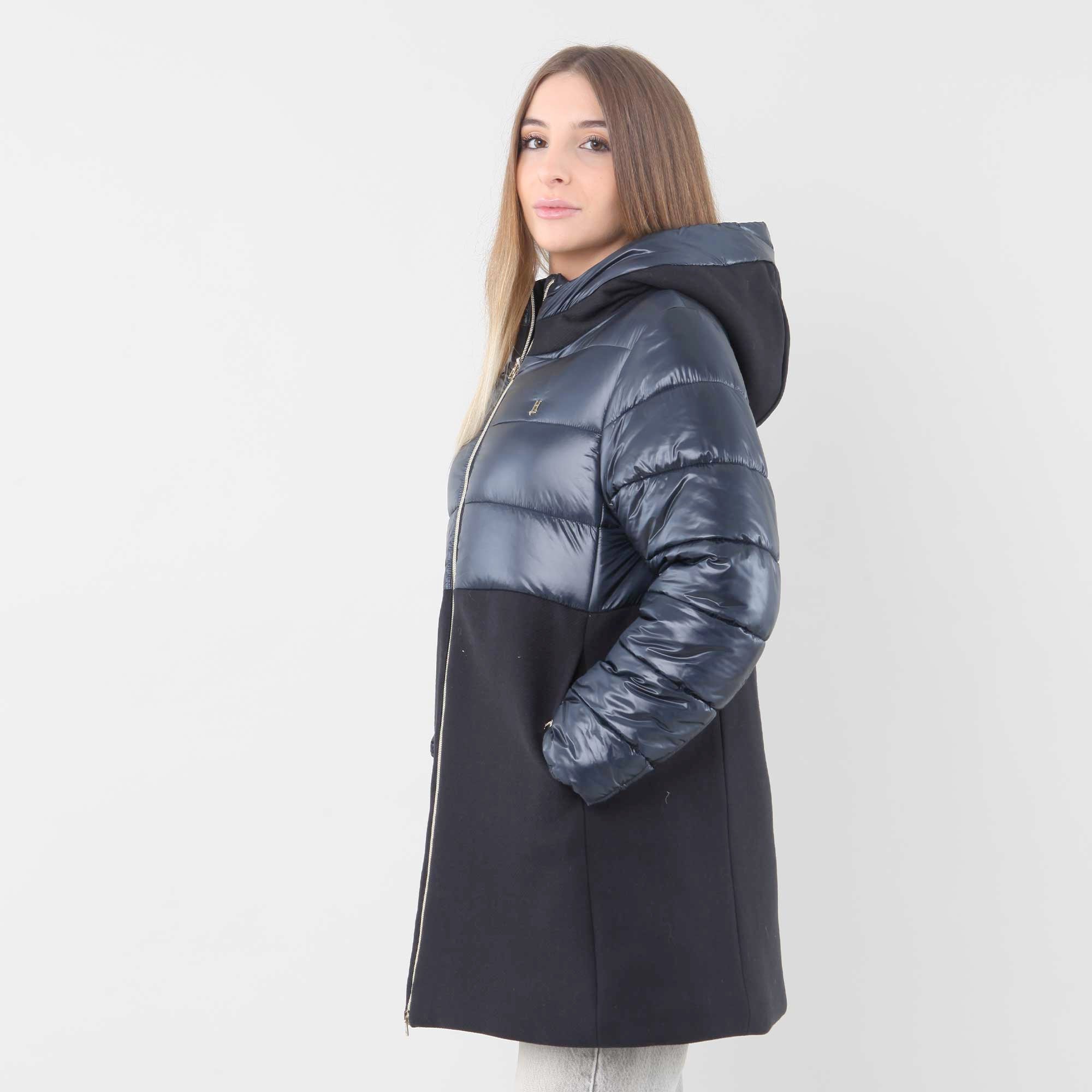 Piumino Blu Con Inserti Firmato Herno - annameglio.com abbigliamento moda