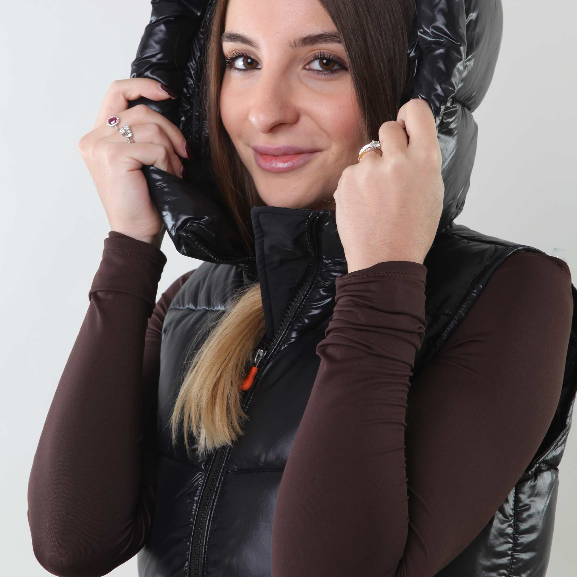 Smanicato Lungo Nero SAVE THE DUCK - annameglio.com abbigliamento moda