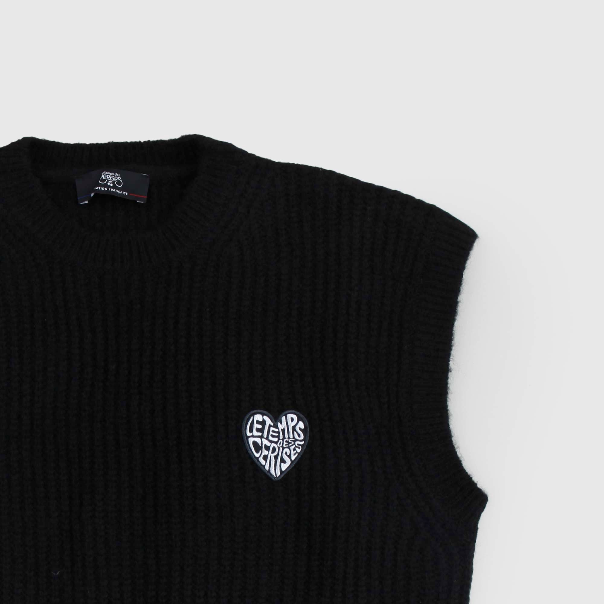 Gilet nero con patch logo - annameglio.com abbigliamento moda