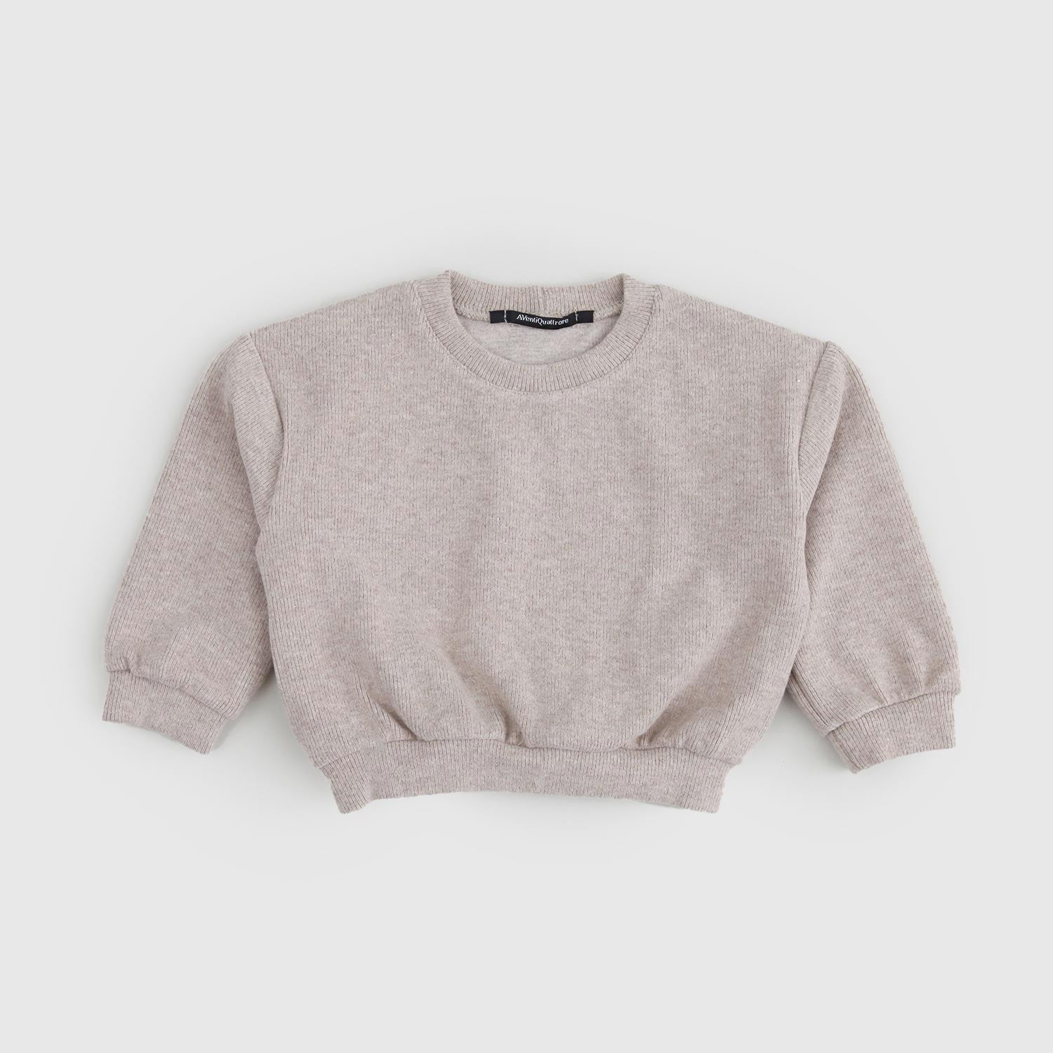 Maglia girocollo a costine beige neonata - annameglio.com abbigliamento moda