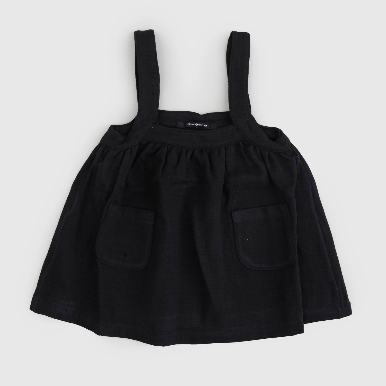 Gonna nera neonata in drill con bretelle - annameglio.com abbigliamento moda