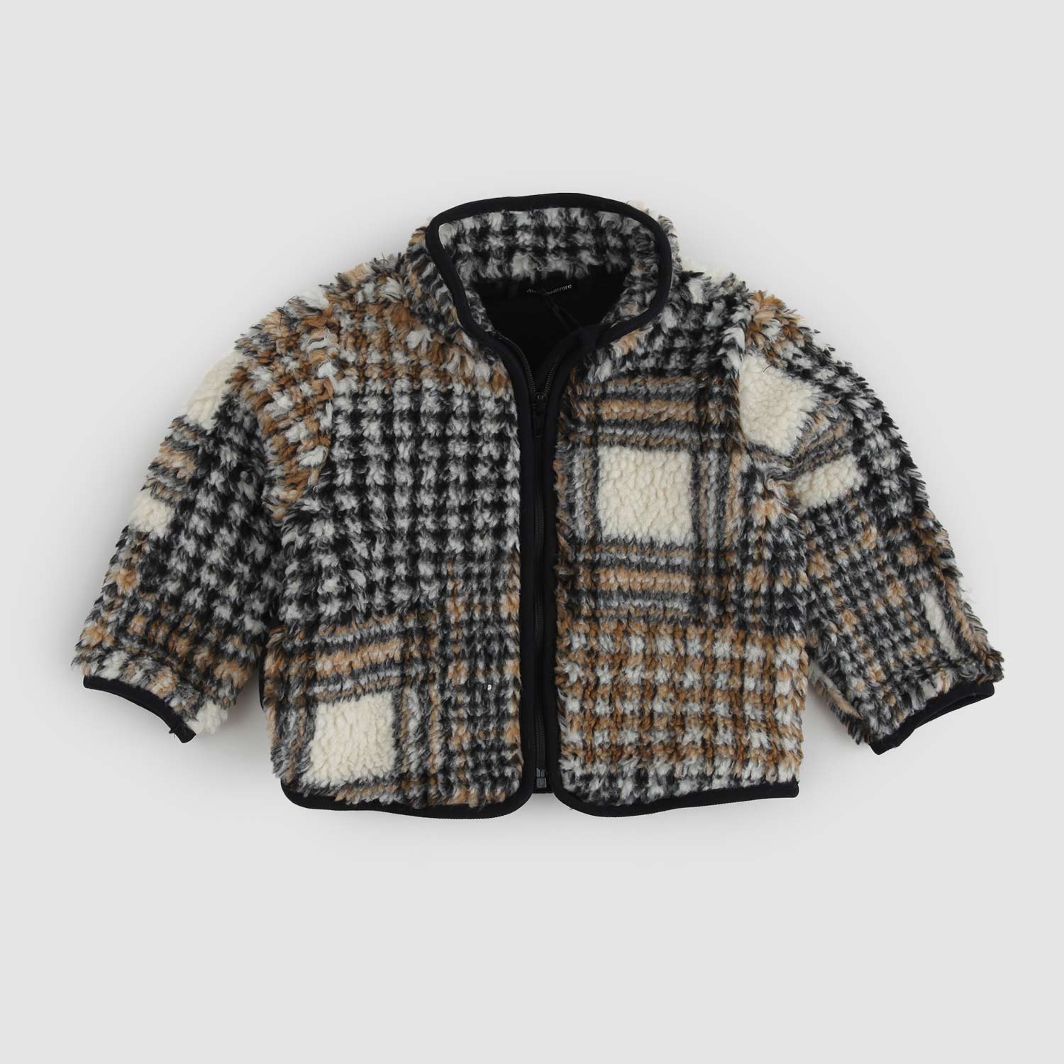 Giacca ecopelliccia patchwork con zip unisex - annameglio.com abbigliamento moda