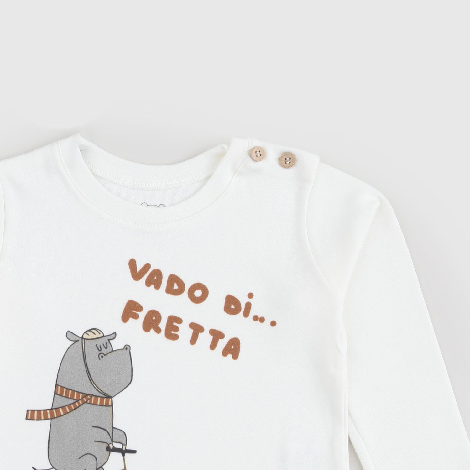 T-Shirt Manica Lunga Stampa Vado di fretta - annameglio.com abbigliamento moda