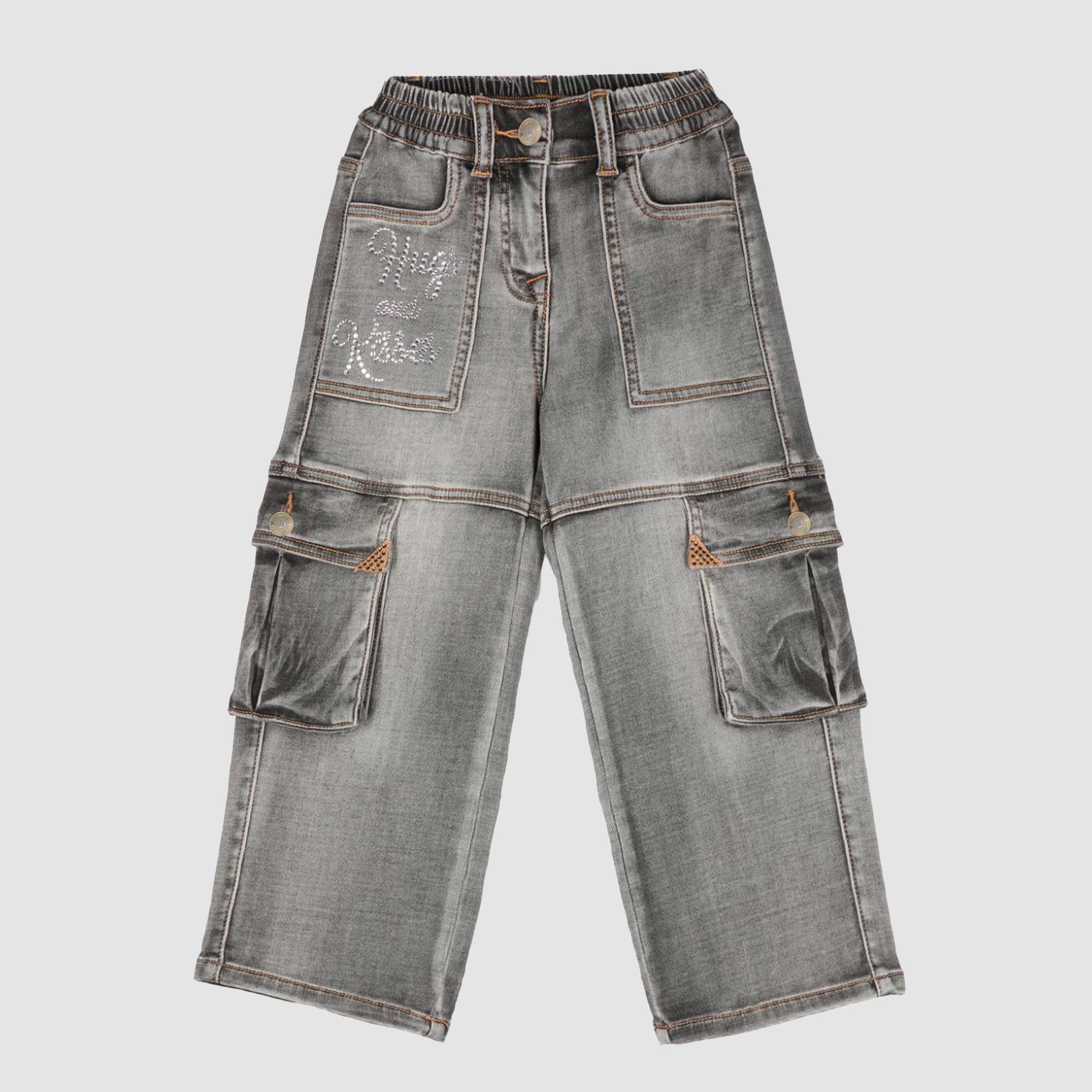 Jeans Cargo Grigio firmati MONNALISA - annameglio.com abbigliamento moda