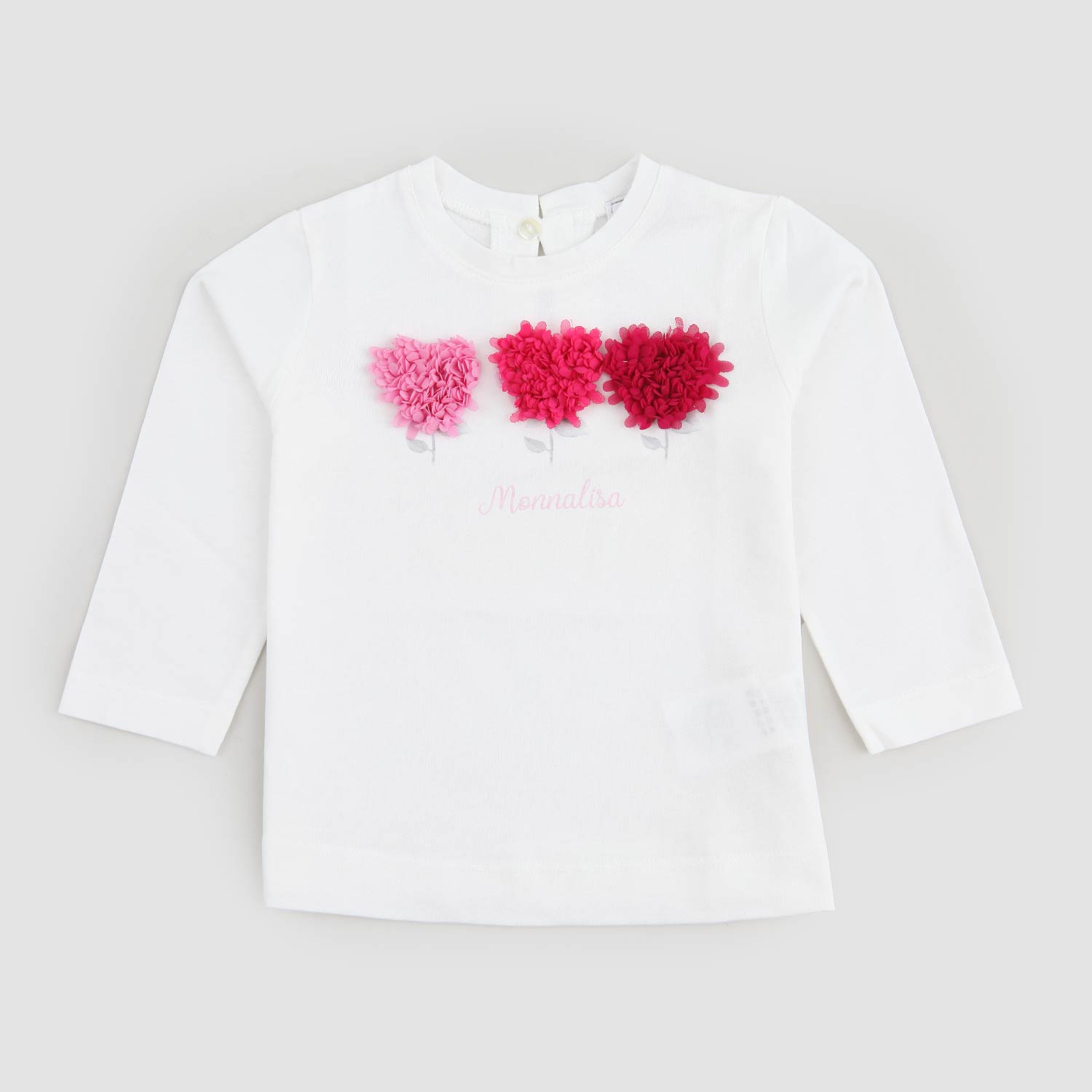 T-shirt bianca con logo rosa e fiori - annameglio.com abbigliamento moda