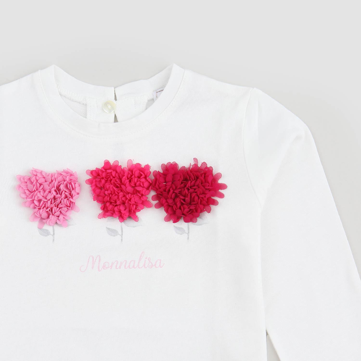 T-shirt bianca con logo rosa e fiori - annameglio.com abbigliamento moda