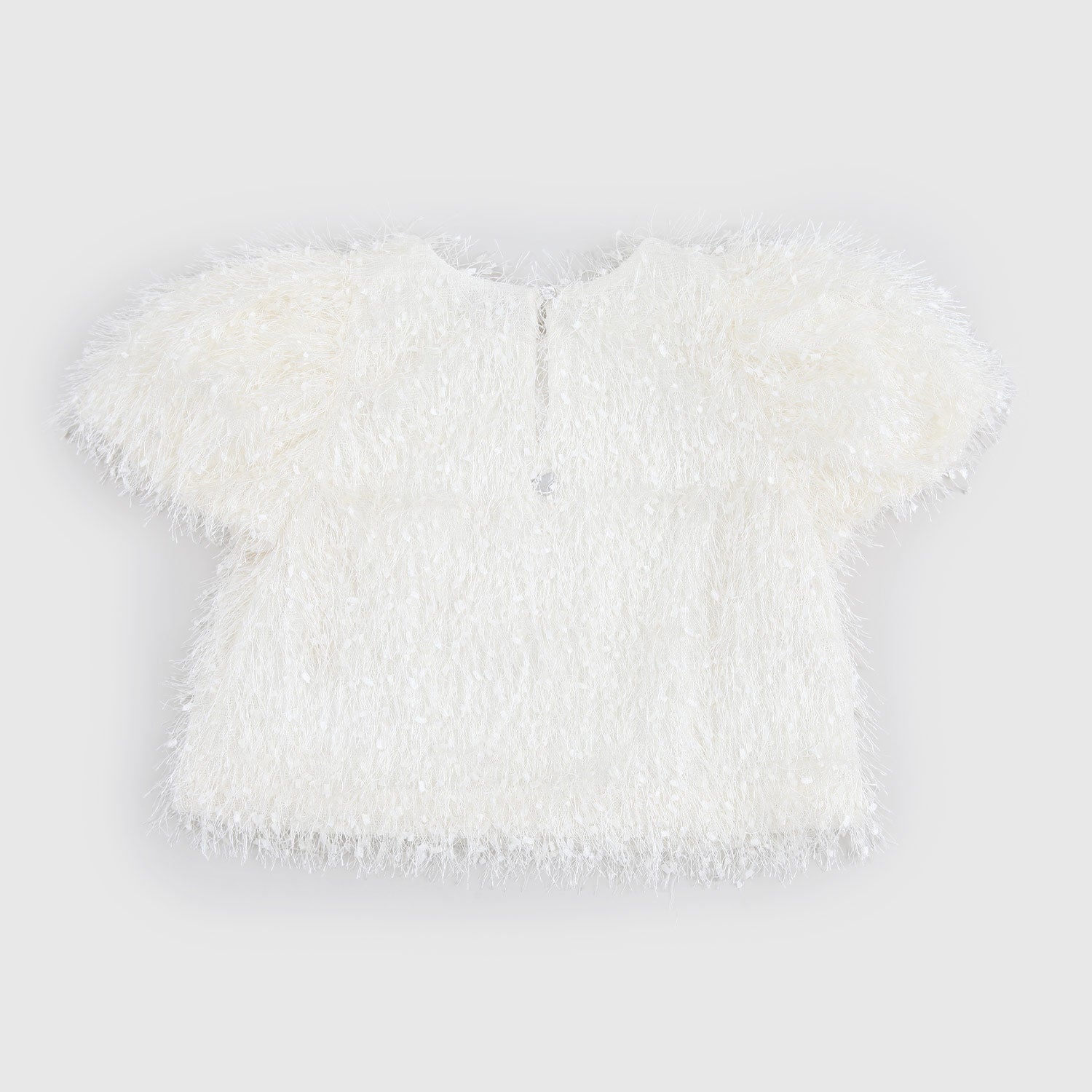 T-shirt top bianca a frangette - annameglio.com abbigliamento moda