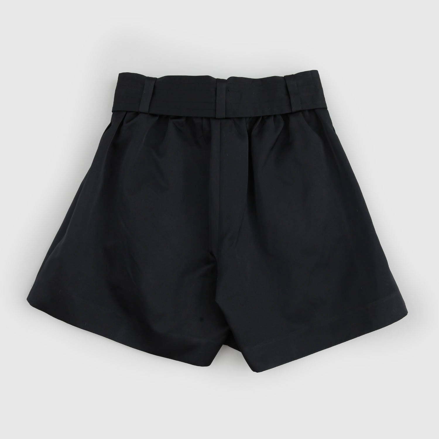 Bermuda neri duchesse con cintura - annameglio.com abbigliamento moda