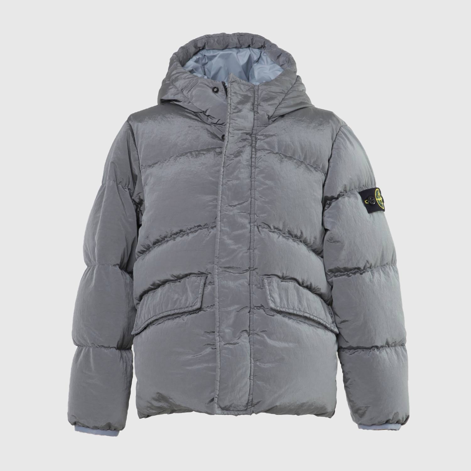 Piumino bomber grigio con logo - annameglio.com abbigliamento moda