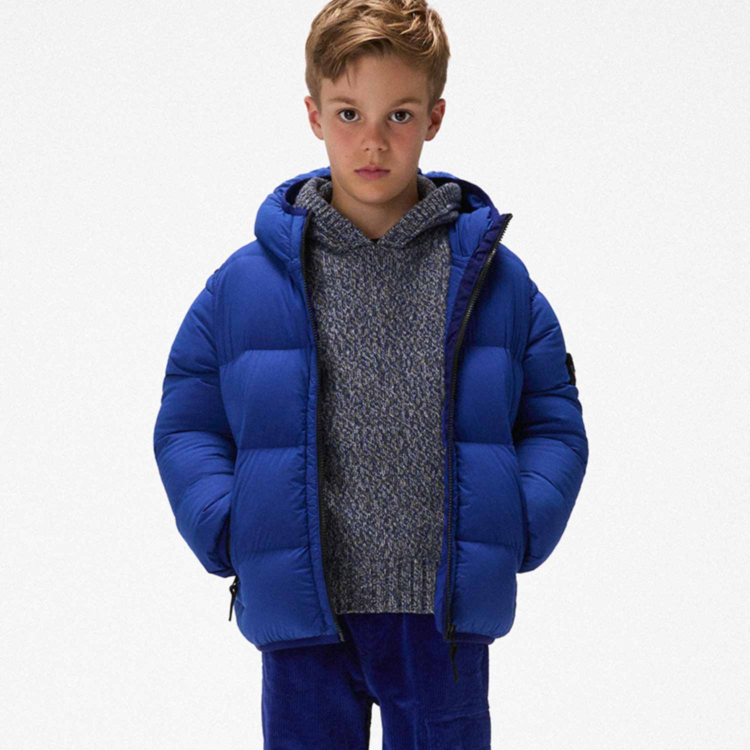 Piumino bomber azzurro in vera piuma - annameglio.com abbigliamento moda