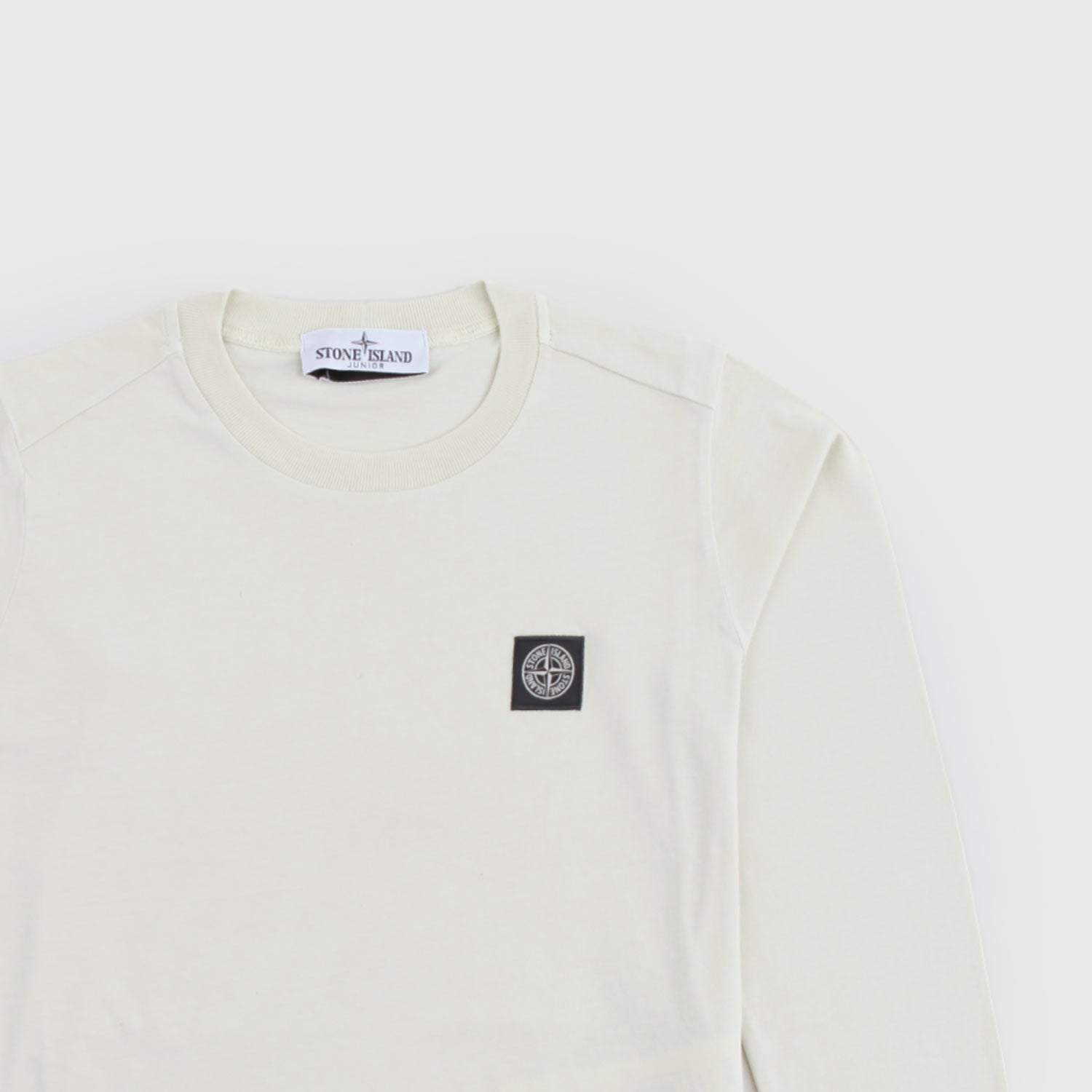 T-shirt Ecru a Manica Lunga con logo - annameglio.com abbigliamento moda