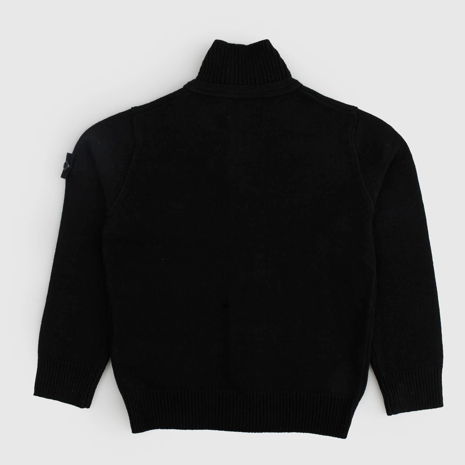 Cardigan nero in maglia misto lana e logo - annameglio.com abbigliamento moda