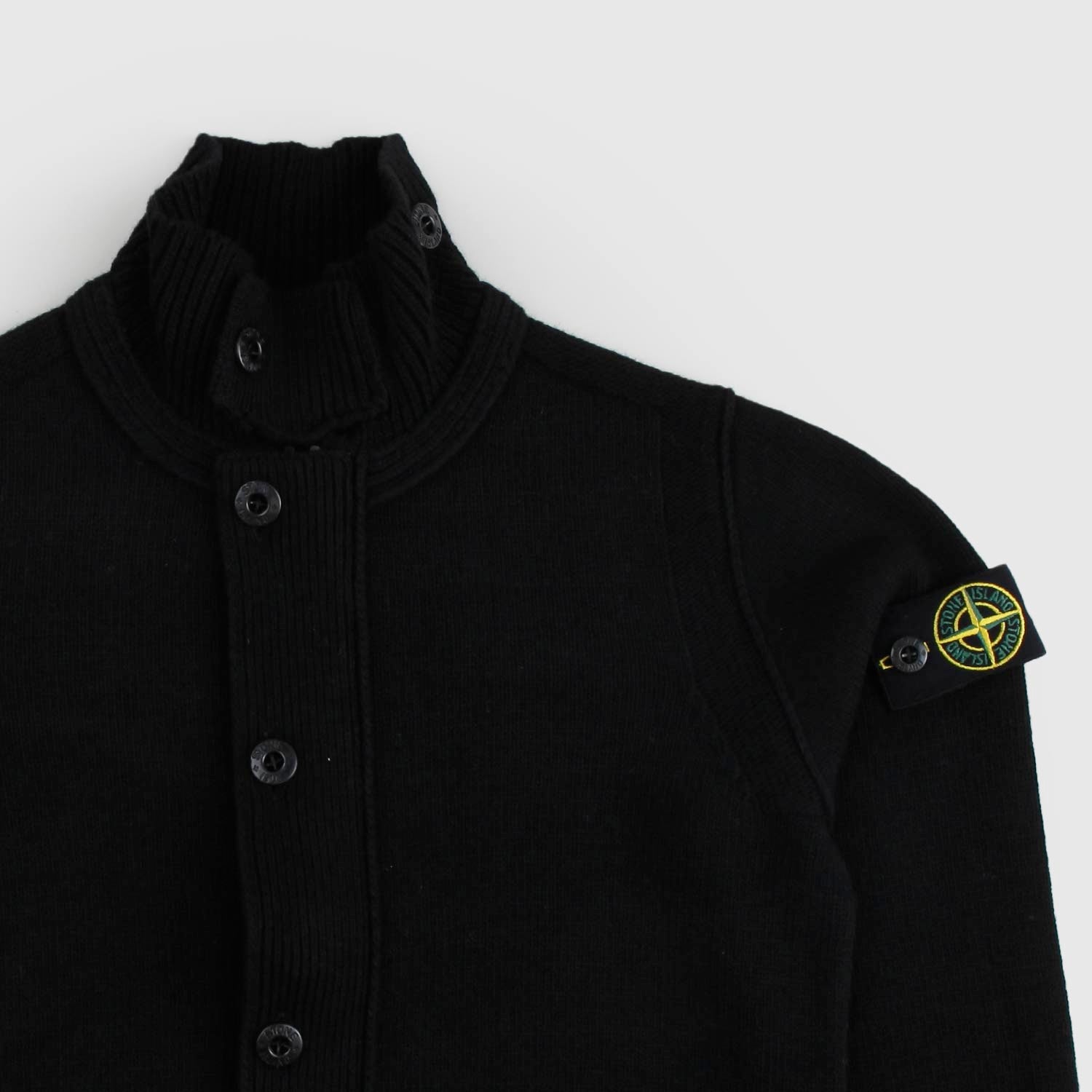 Cardigan nero in maglia misto lana e logo - annameglio.com abbigliamento moda