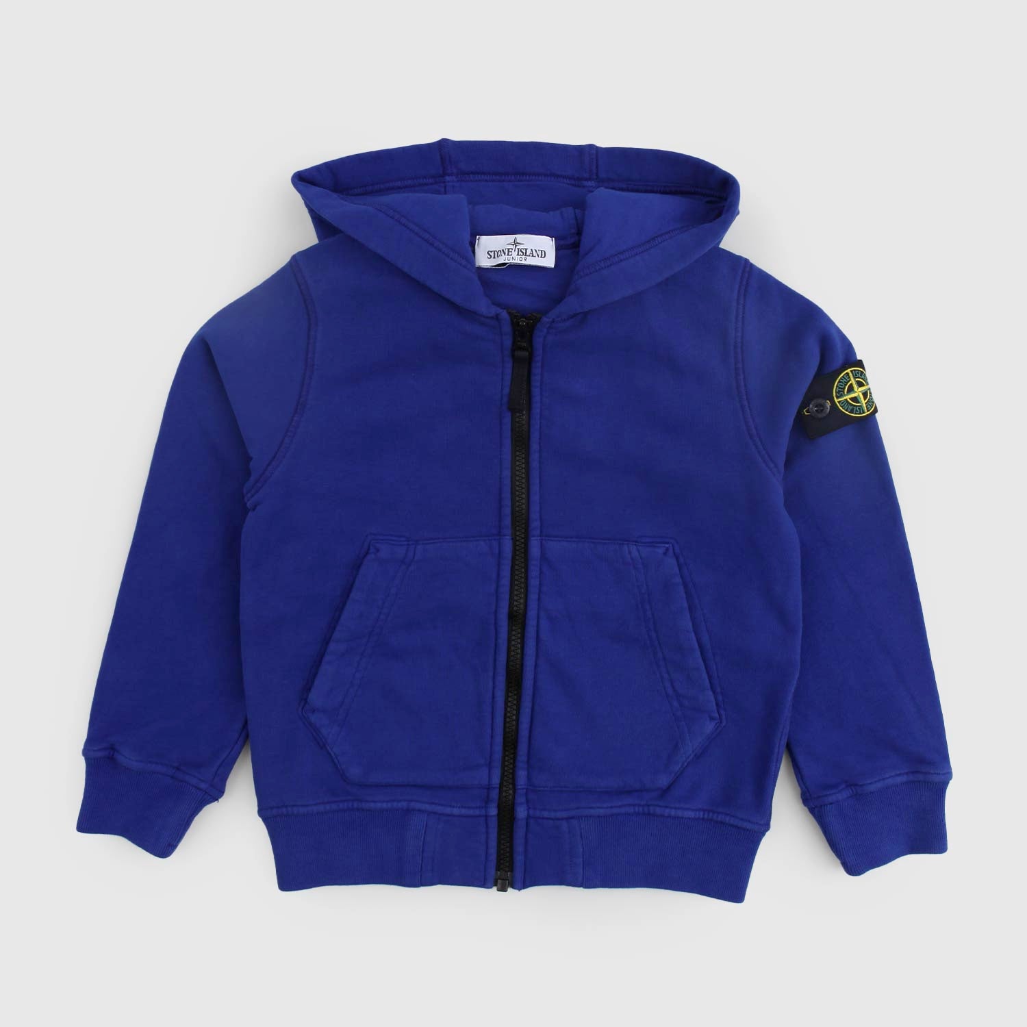 Felpa bluette con zip e tasca a marsupio - annameglio.com abbigliamento moda