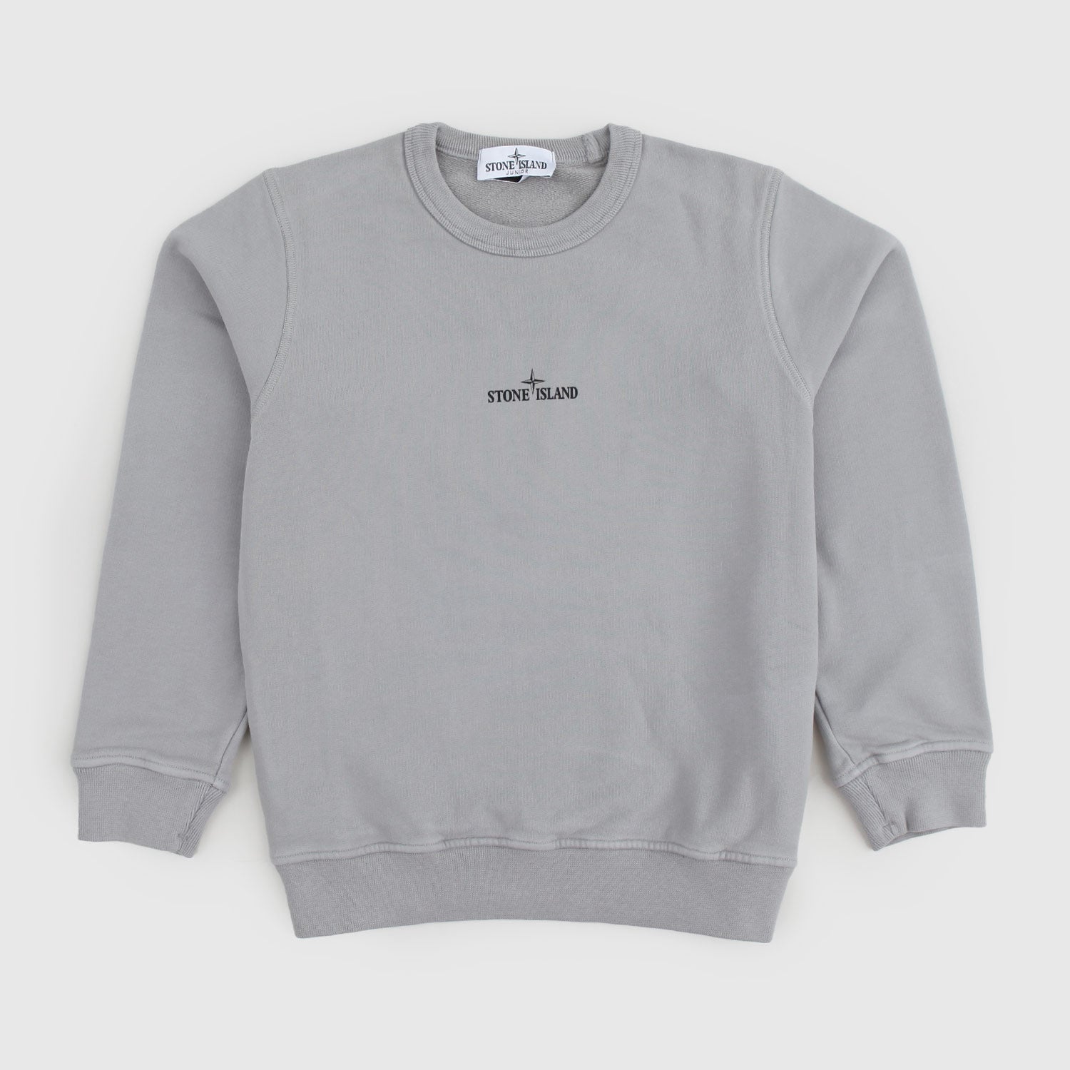 Felpa grigia con stampa logo sul retro - annameglio.com abbigliamento moda