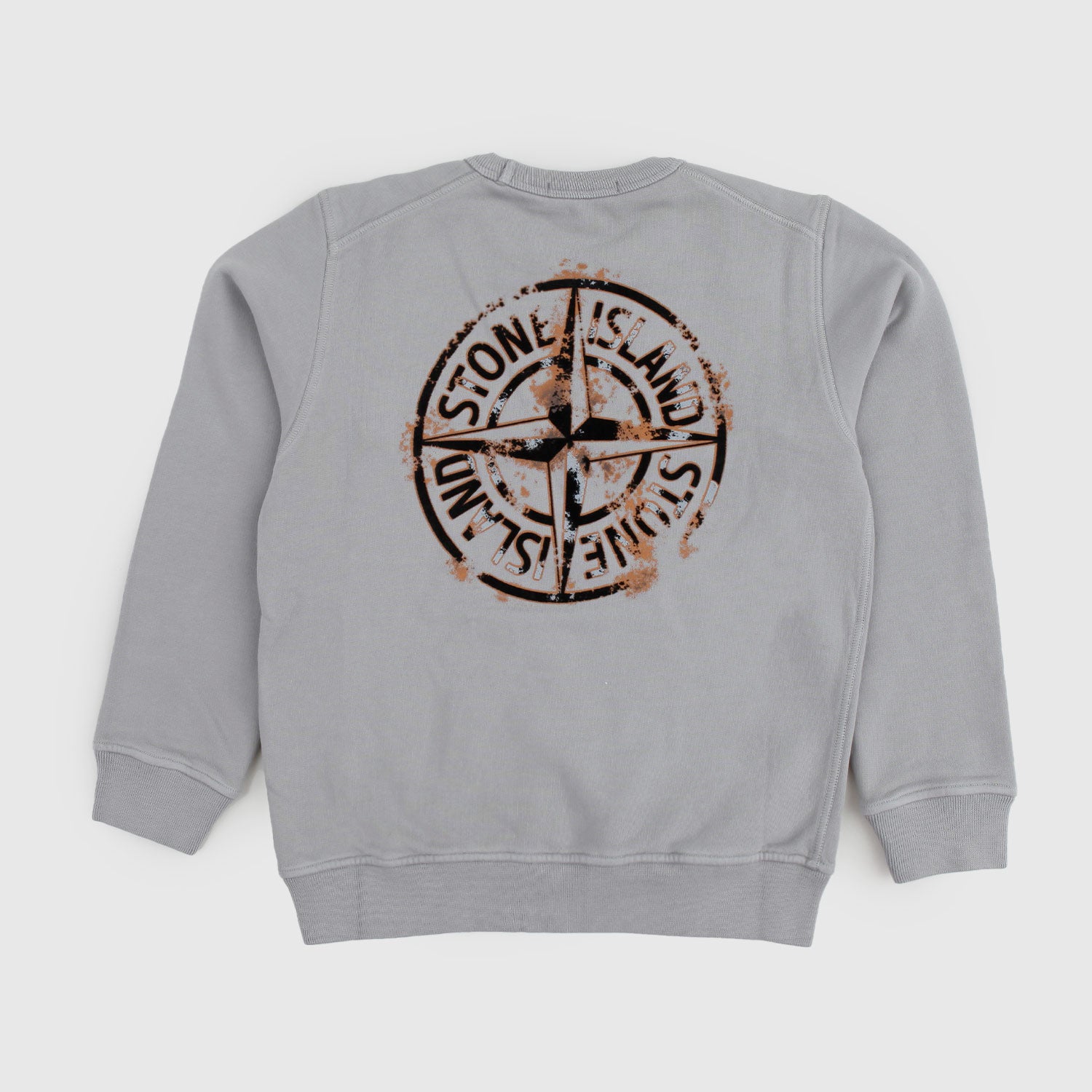 Felpa grigia con stampa logo sul retro - annameglio.com abbigliamento moda