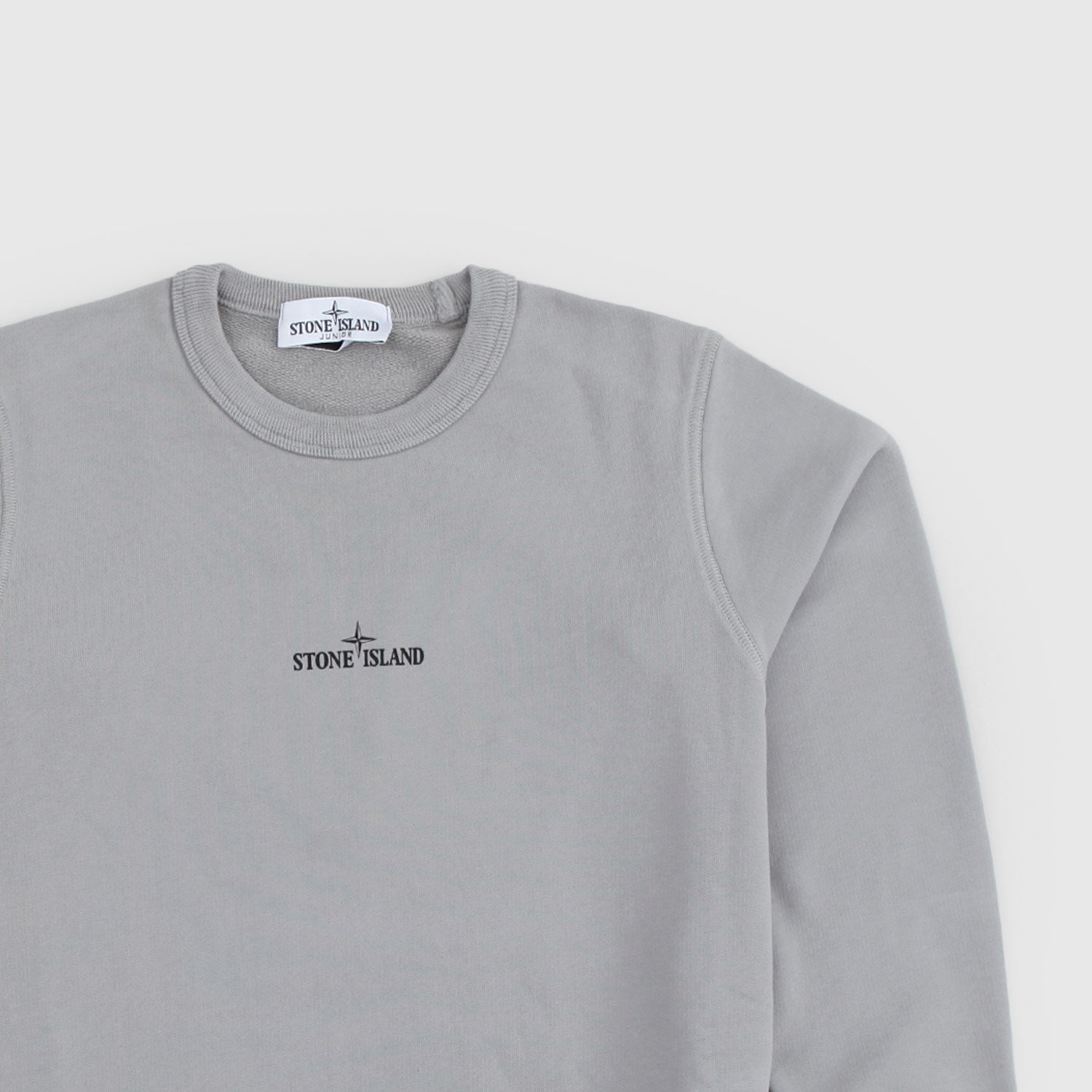 Felpa grigia con stampa logo sul retro - annameglio.com abbigliamento moda