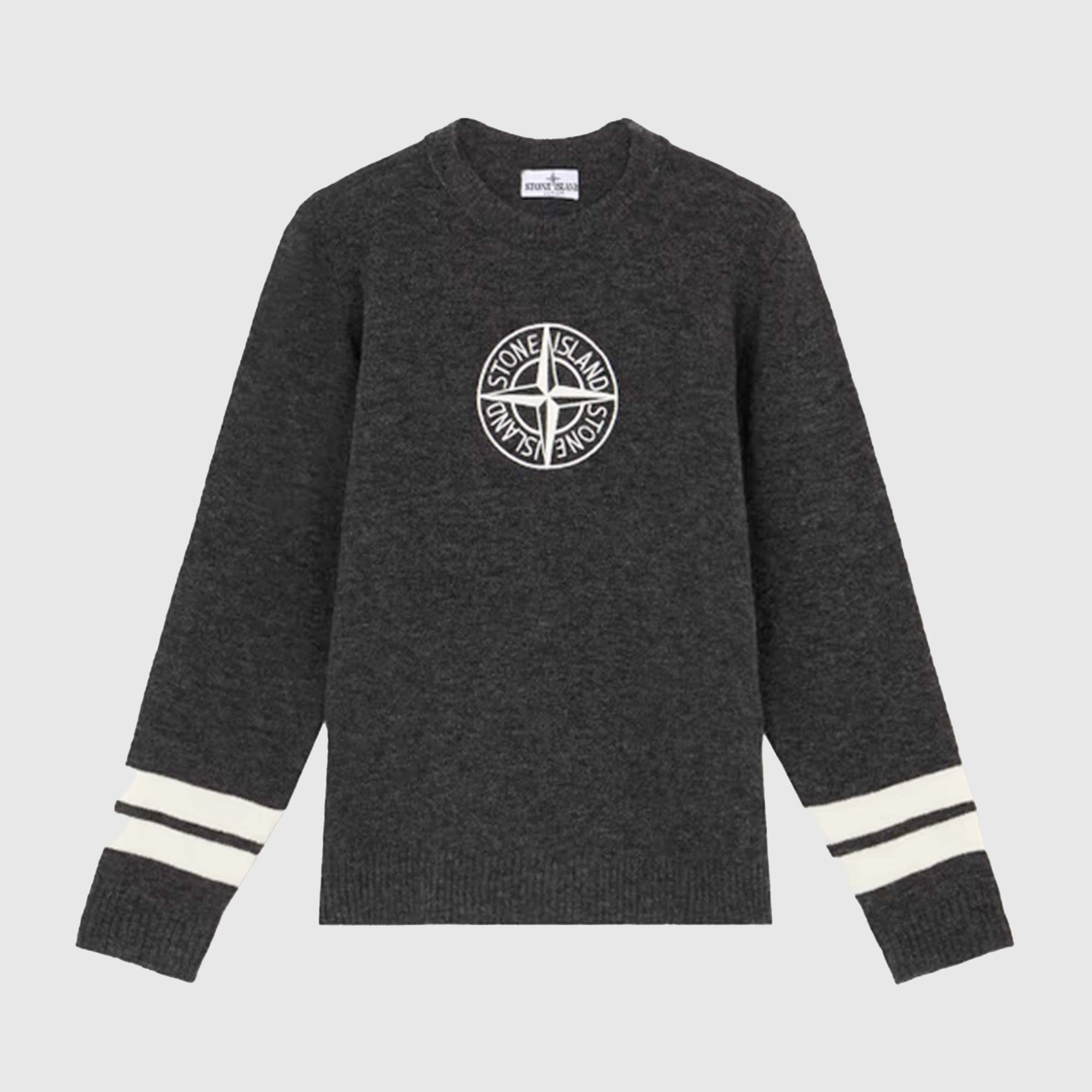 Maglioncino Grigio Melangiato STONE ISLAND - annameglio.com abbigliamento moda