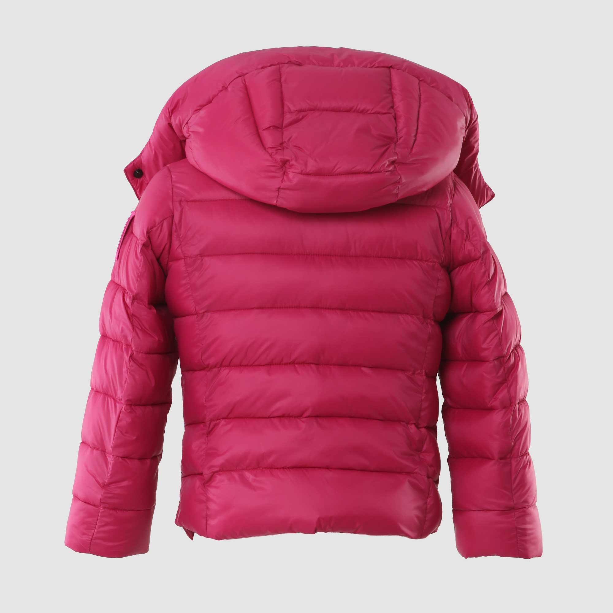 Piumino Fucsia con cappuccio in nylon riciclato - annameglio.com abbigliamento moda