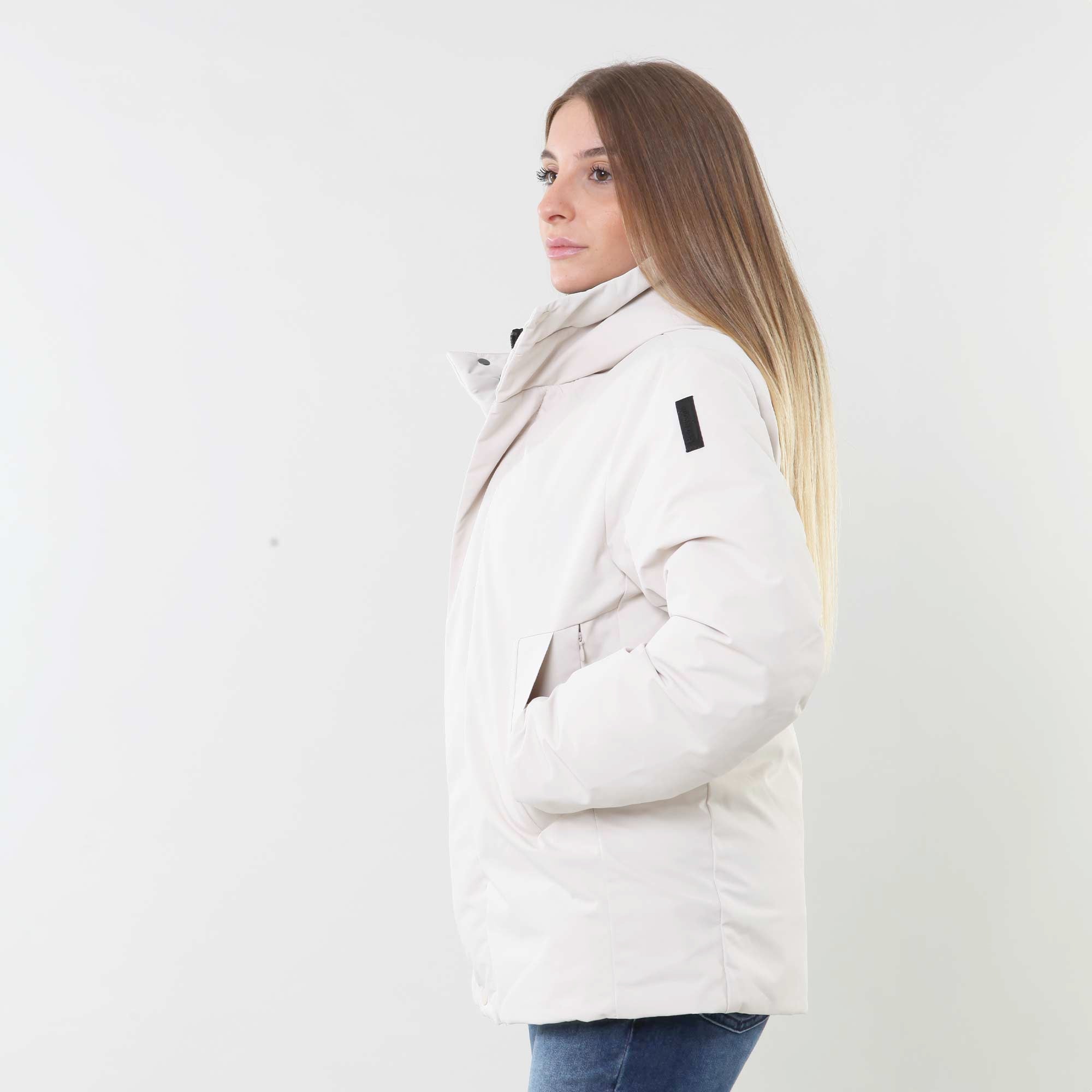 Giubbotto parka grigio crystal con cappuccio - annameglio.com abbigliamento moda