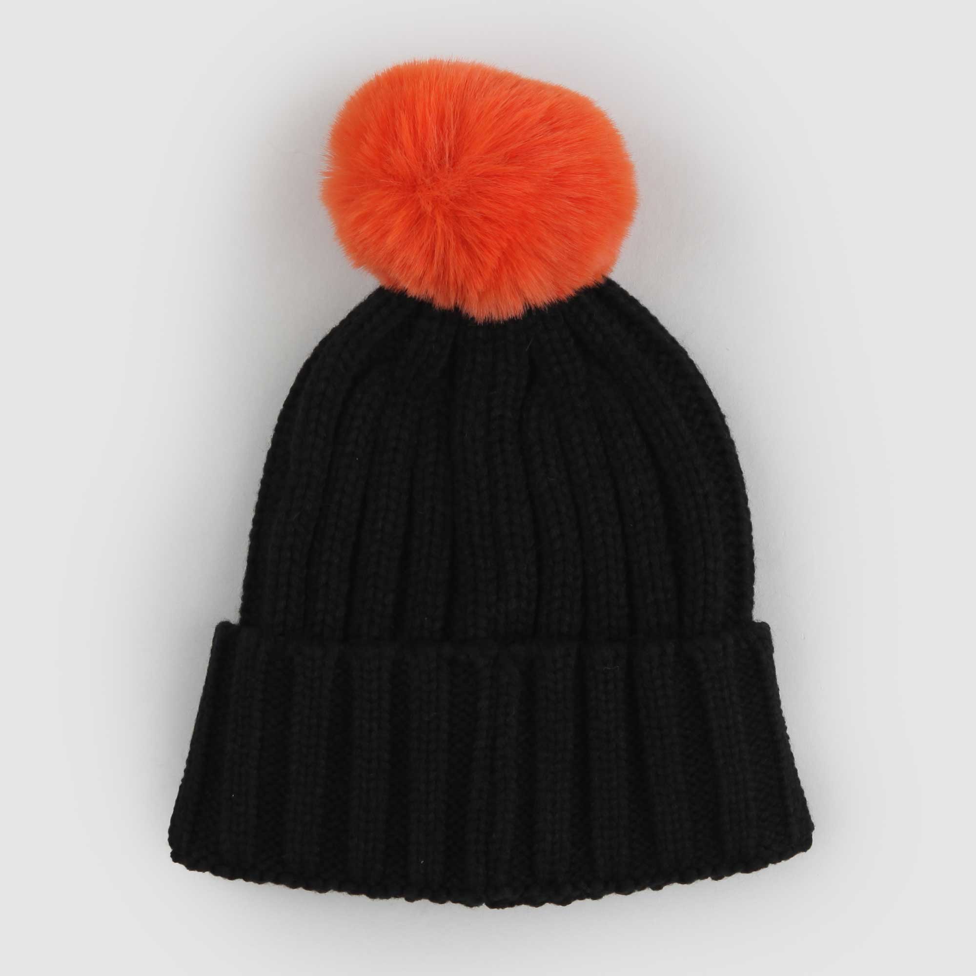 Cappello Nero Con Pon Pon Bomboogie - annameglio.com abbigliamento moda