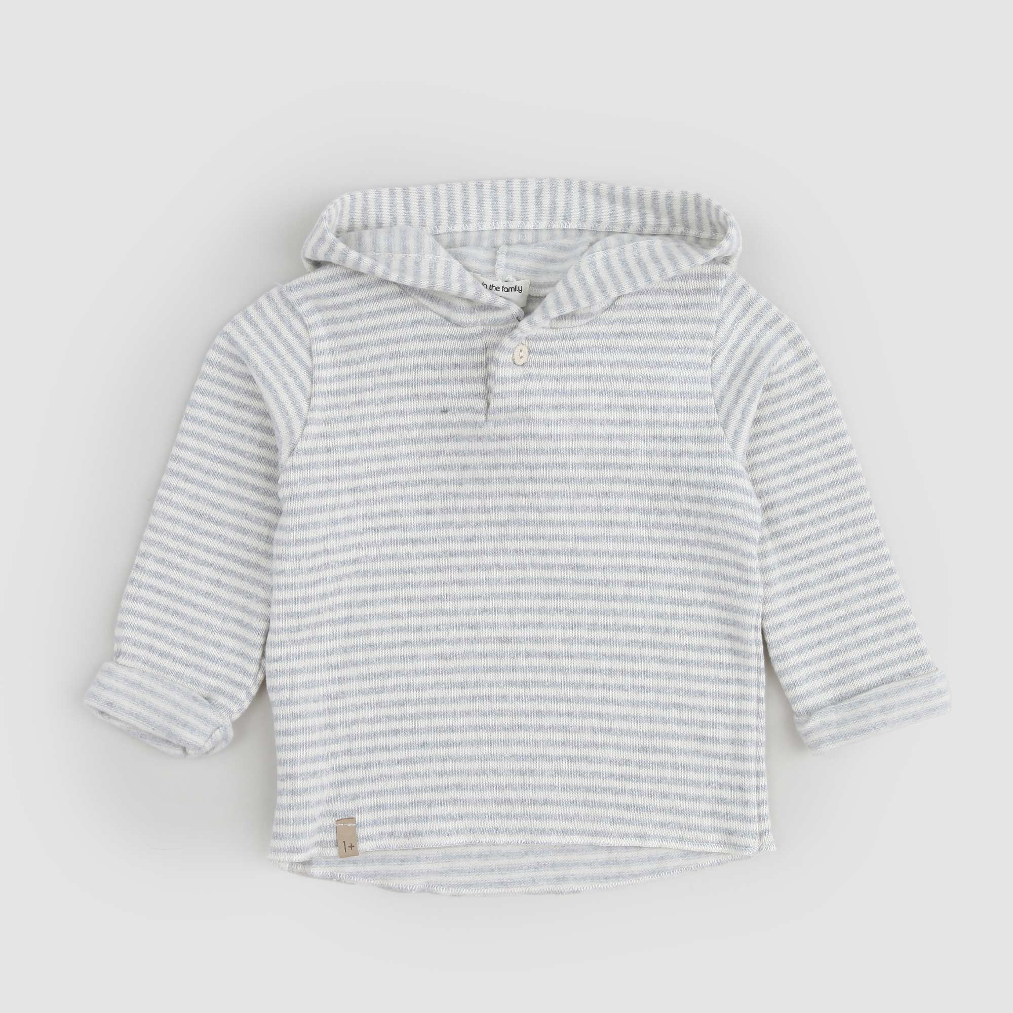 Maglia con cappuccio RAUL grigio e panna neonato - annameglio.com abbigliamento moda