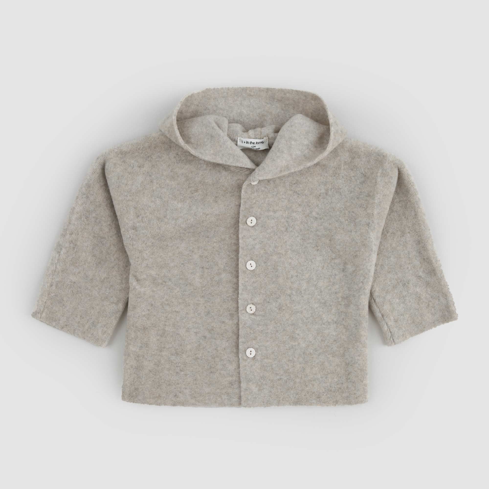 Cardigan con cappuccio ALAYA beige melange - annameglio.com abbigliamento moda