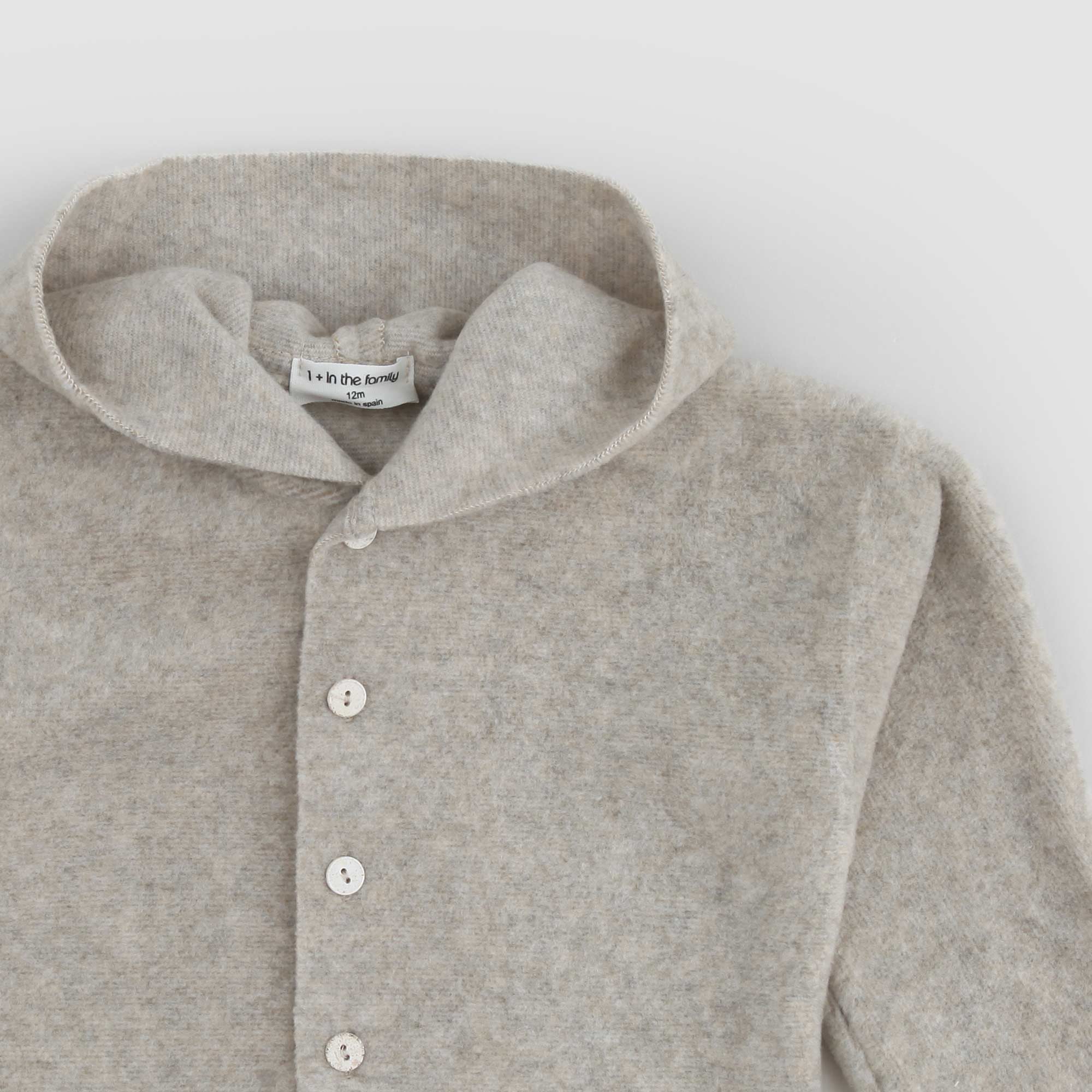 Cardigan con cappuccio ALAYA beige melange - annameglio.com abbigliamento moda